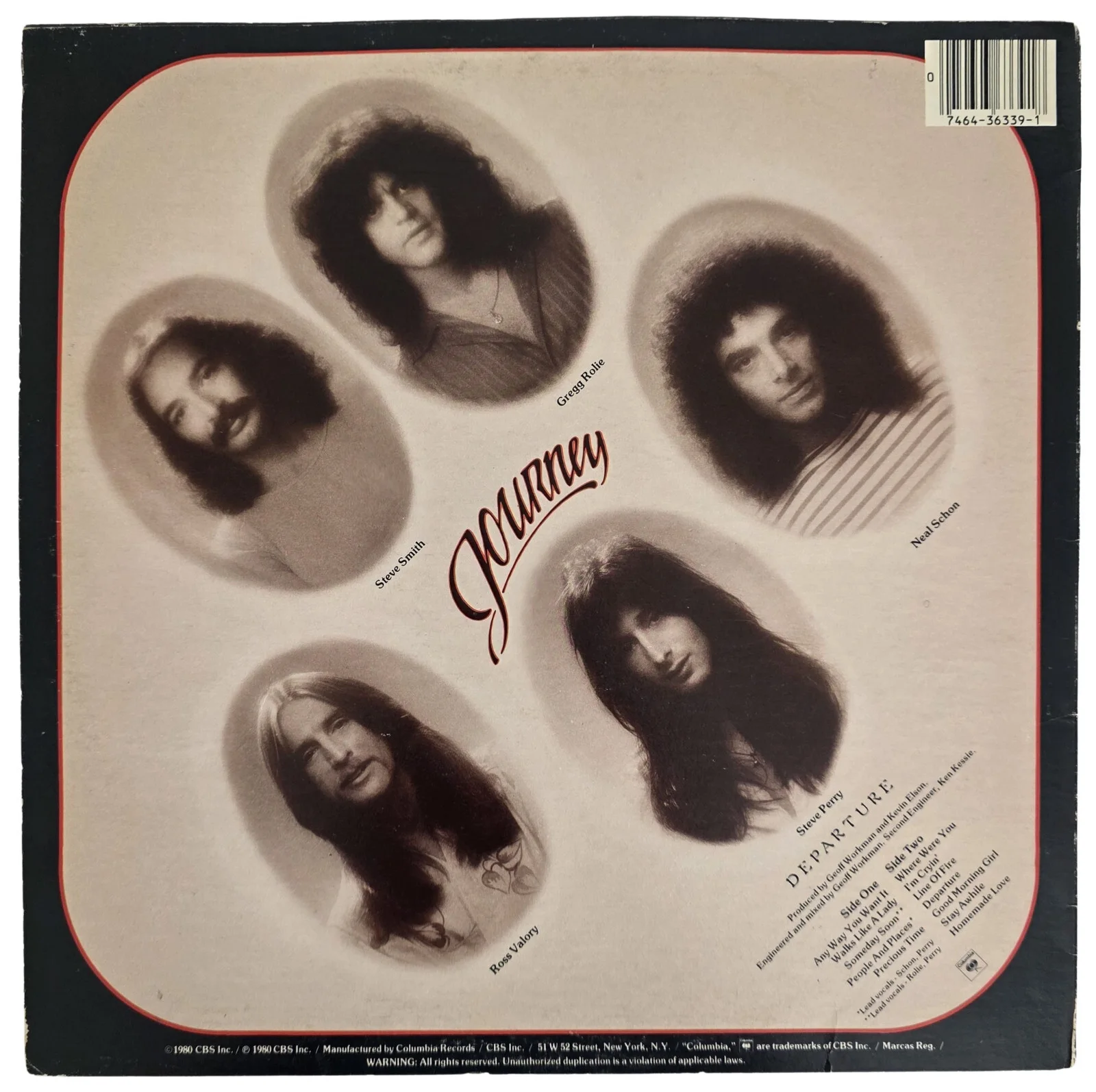Journey Signed Departure Album COA Proof Autographed Vinyl Record Steve Perry, image 4