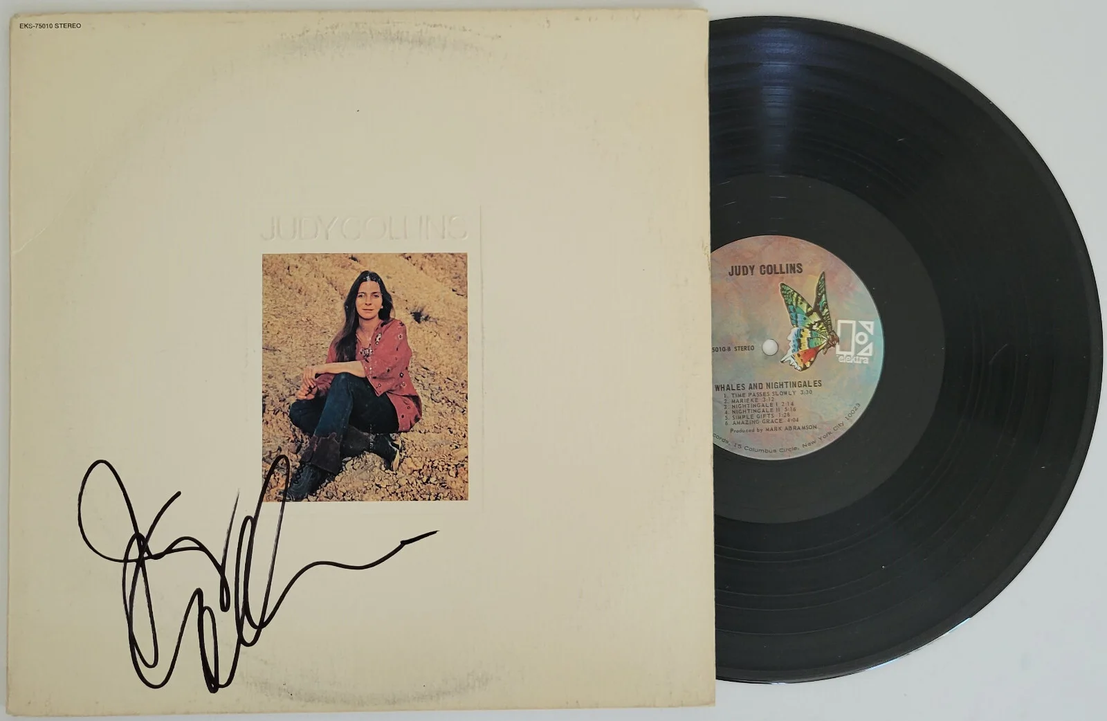 Judy Collins signed Whales & Nightingales album vinyl record proof autographed, изображение 2