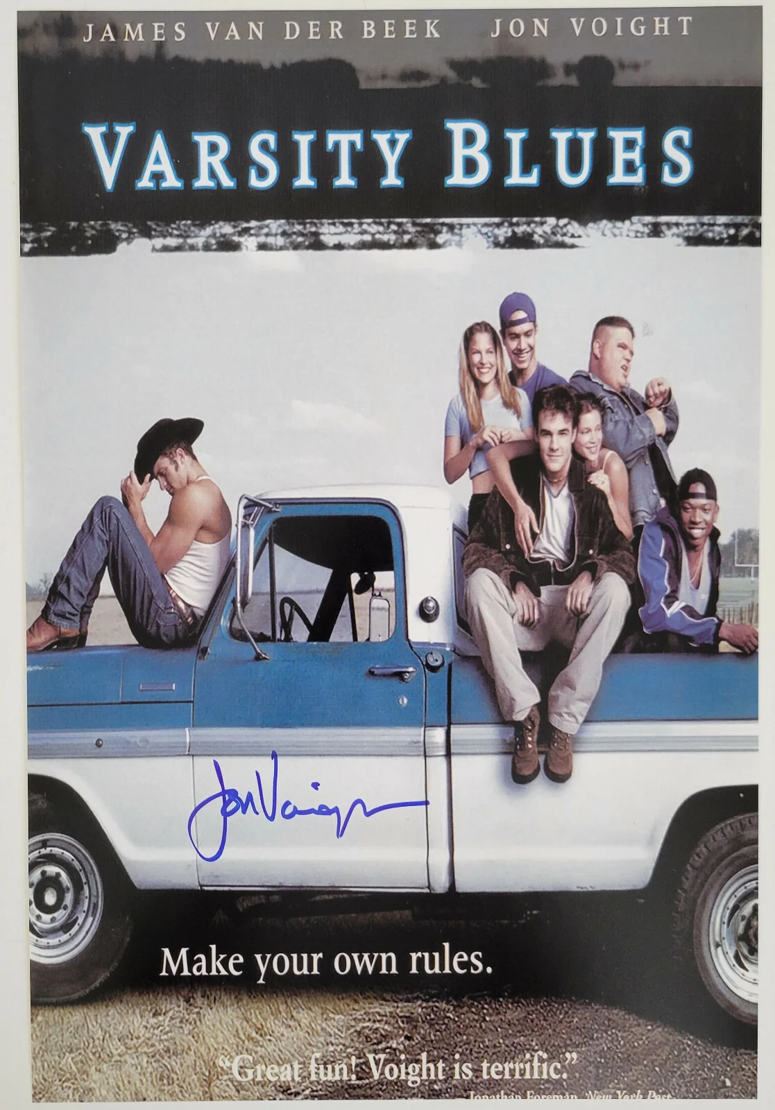Jon Voight — Jon Voight signed Varsity Blues Texas Coyotes 12x18 poster photo,COA exact proof, image 3