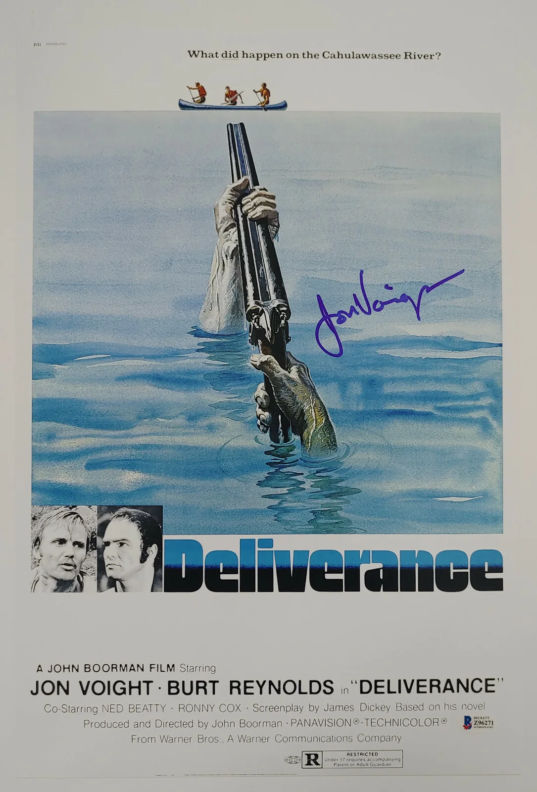Jon Voight — Jon Voight signed 12x18 Deliverance movie photo poster COA exact proof Beckett, изображение 2