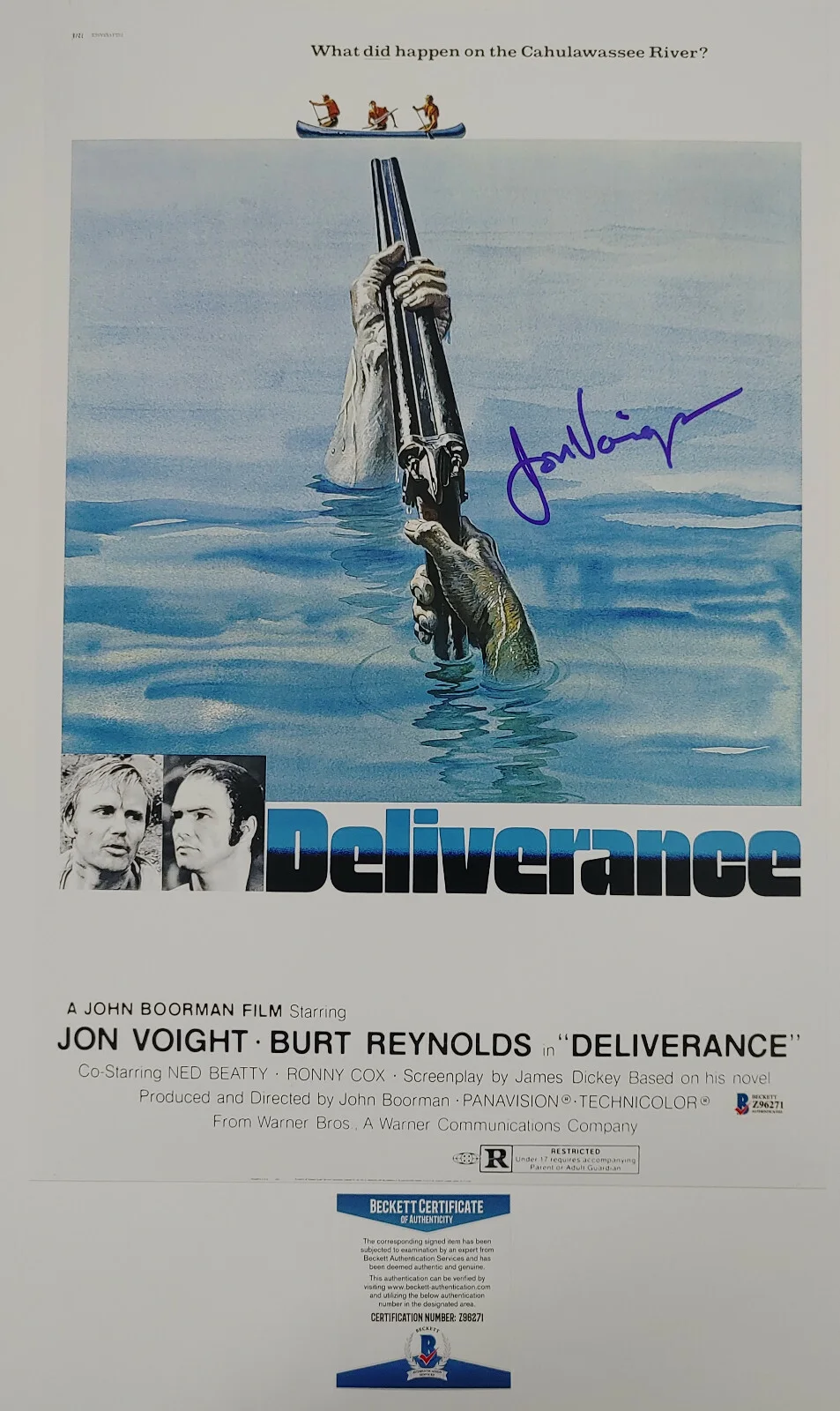Jon Voight — Jon Voight signed 12x18 Deliverance movie photo poster COA exact proof Beckett, изображение 4