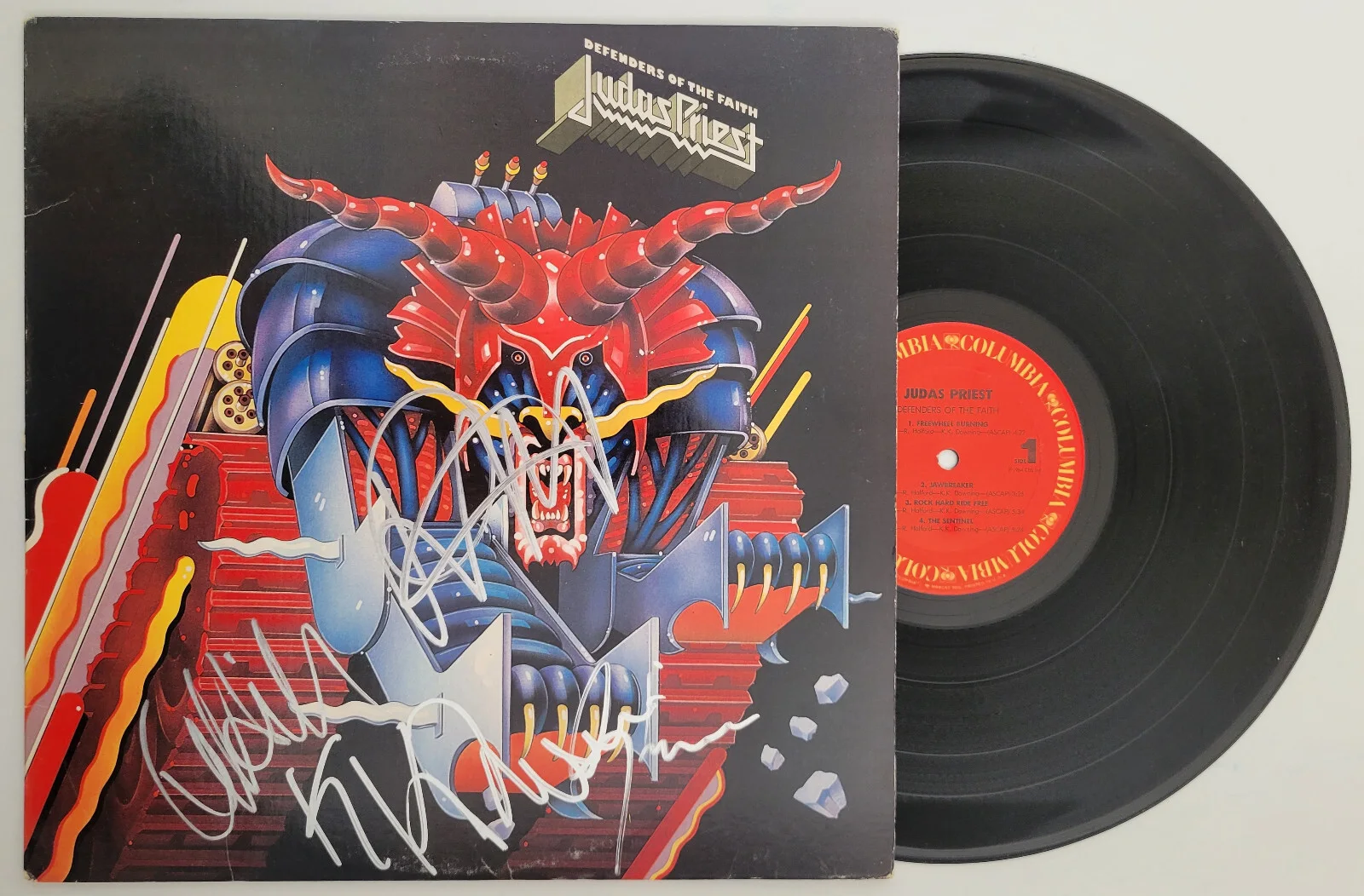 Judas Priest Signed Defenders of the Faith Album COA Exact Proof Vinyl Record, изображение 2