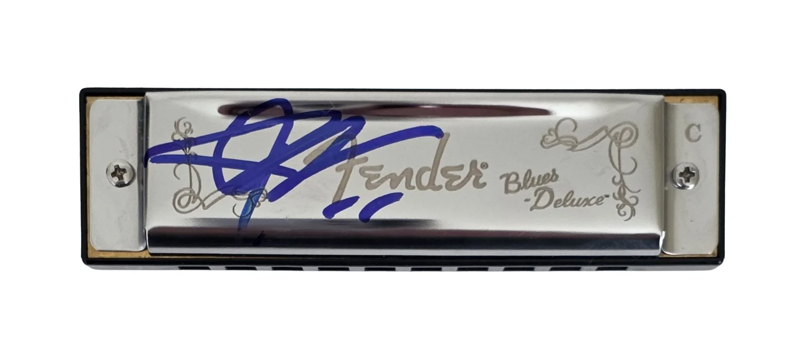 John Popper Blues Traveler Signed Fender Harmonica COA Exact Proof Autographed, image 4