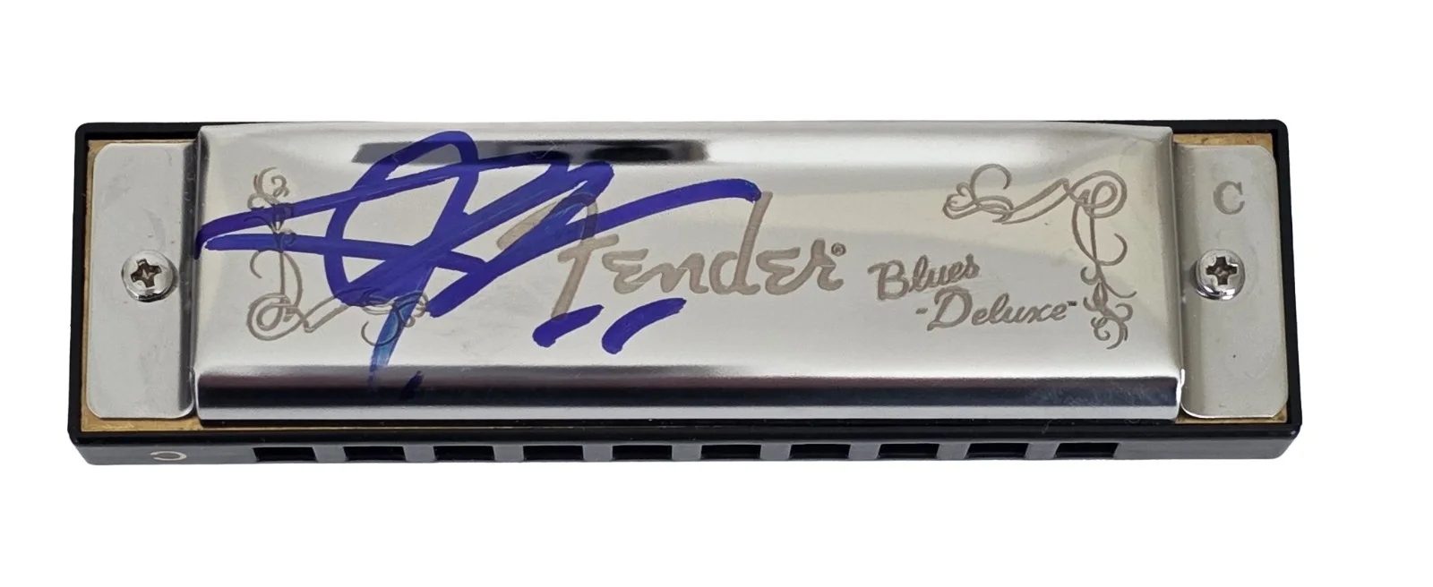 John Popper Blues Traveler Signed Fender Harmonica COA Exact Proof Autographed, image 5