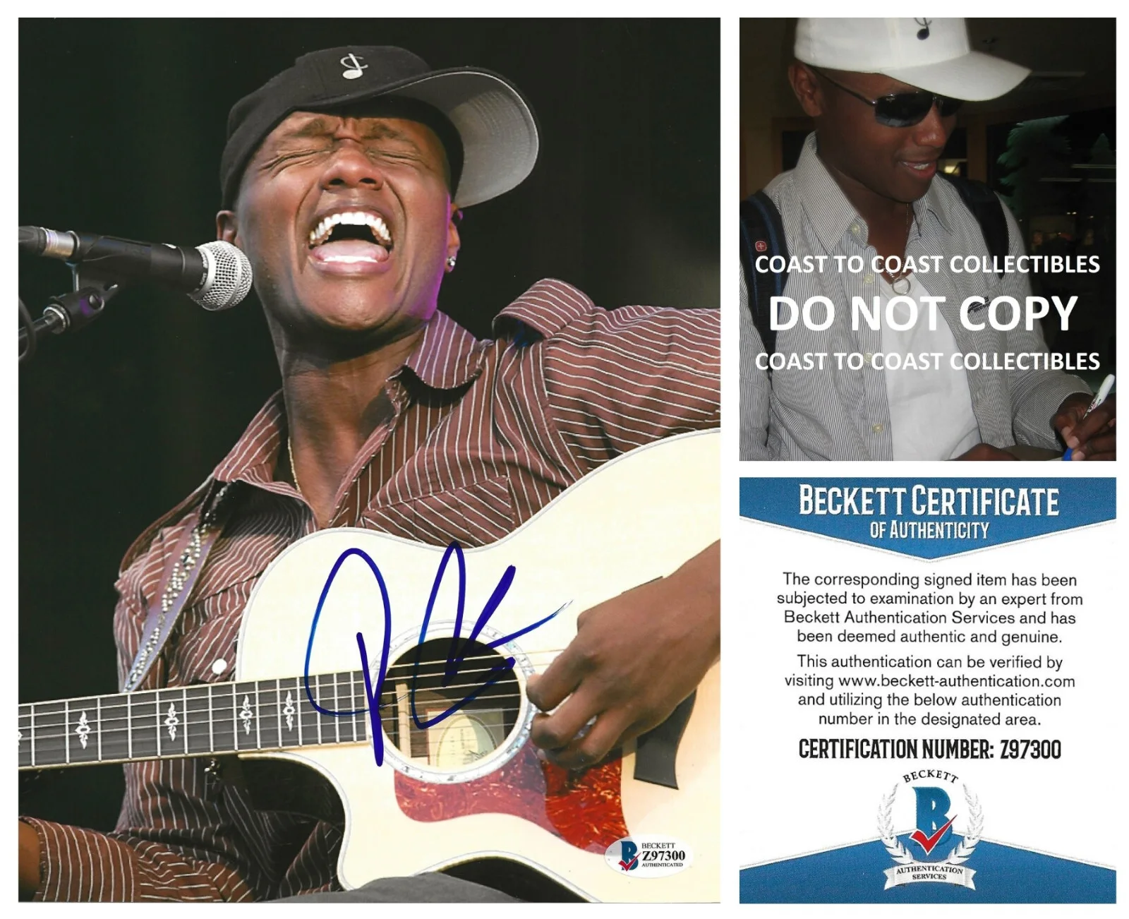 Javier Colon Singer Songwriter signed 8x10 photo Beckett COA proof autographed., image 2