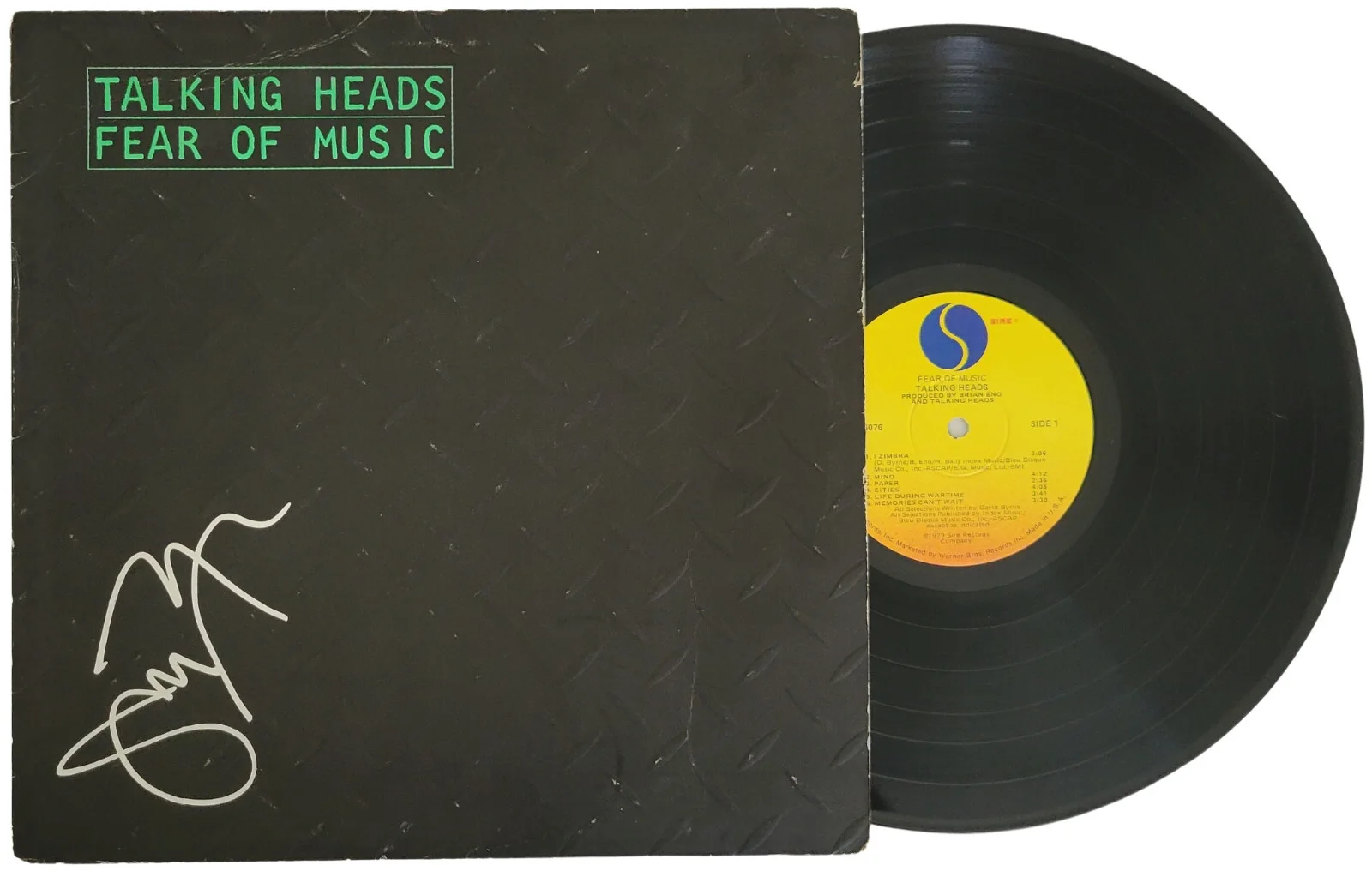 Jerry Harrison signed Talking Heads Fear of Music album vinyl COA exact proof, изображение 2