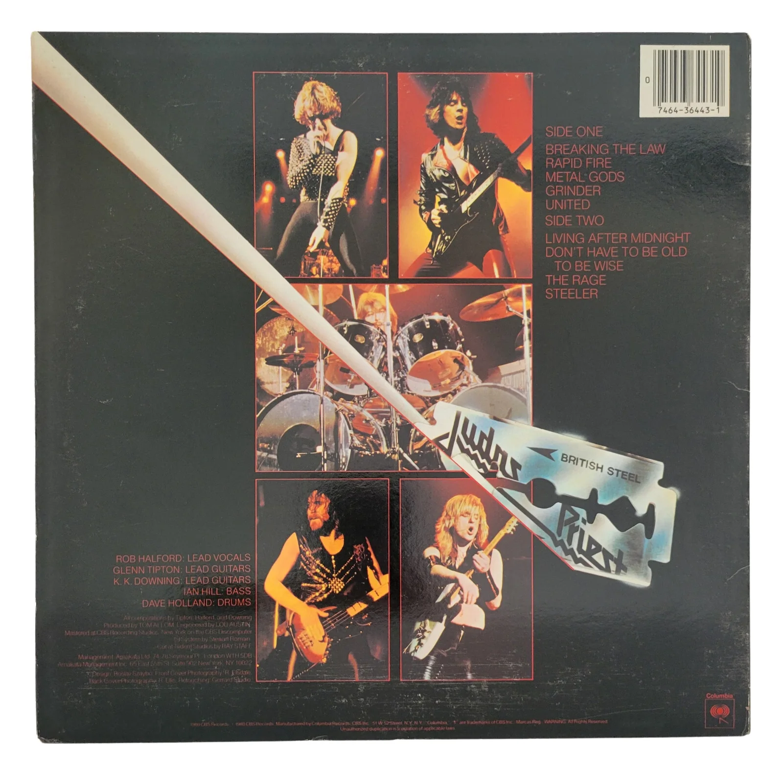 Judas Priest Signed British Steel Album Vinyl Proof Halford Tipton Hill Downing, изображение 4