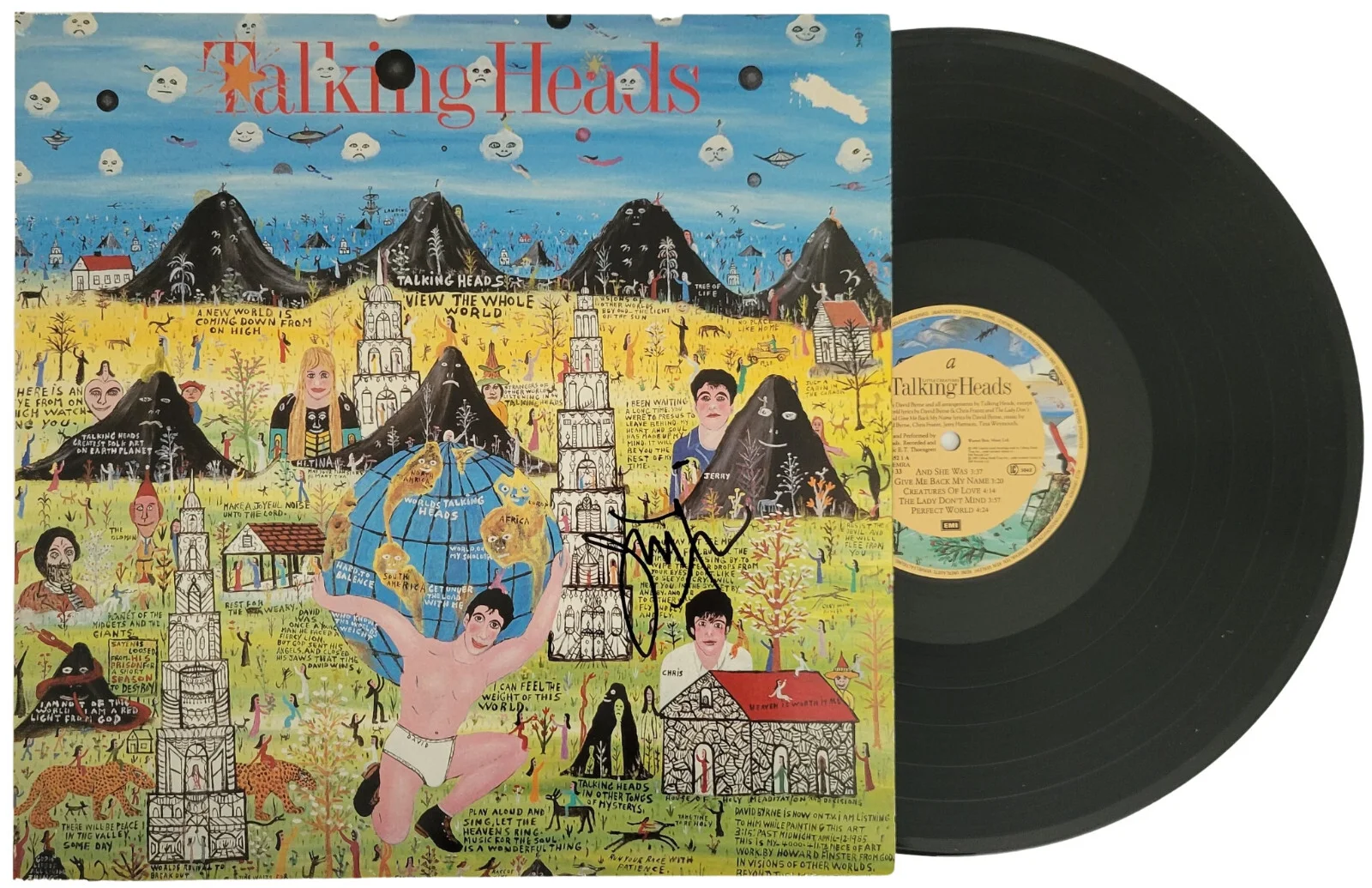 Jerry Harrison signed Talking Heads Little Creatures album vinyl COA exact proof, изображение 2