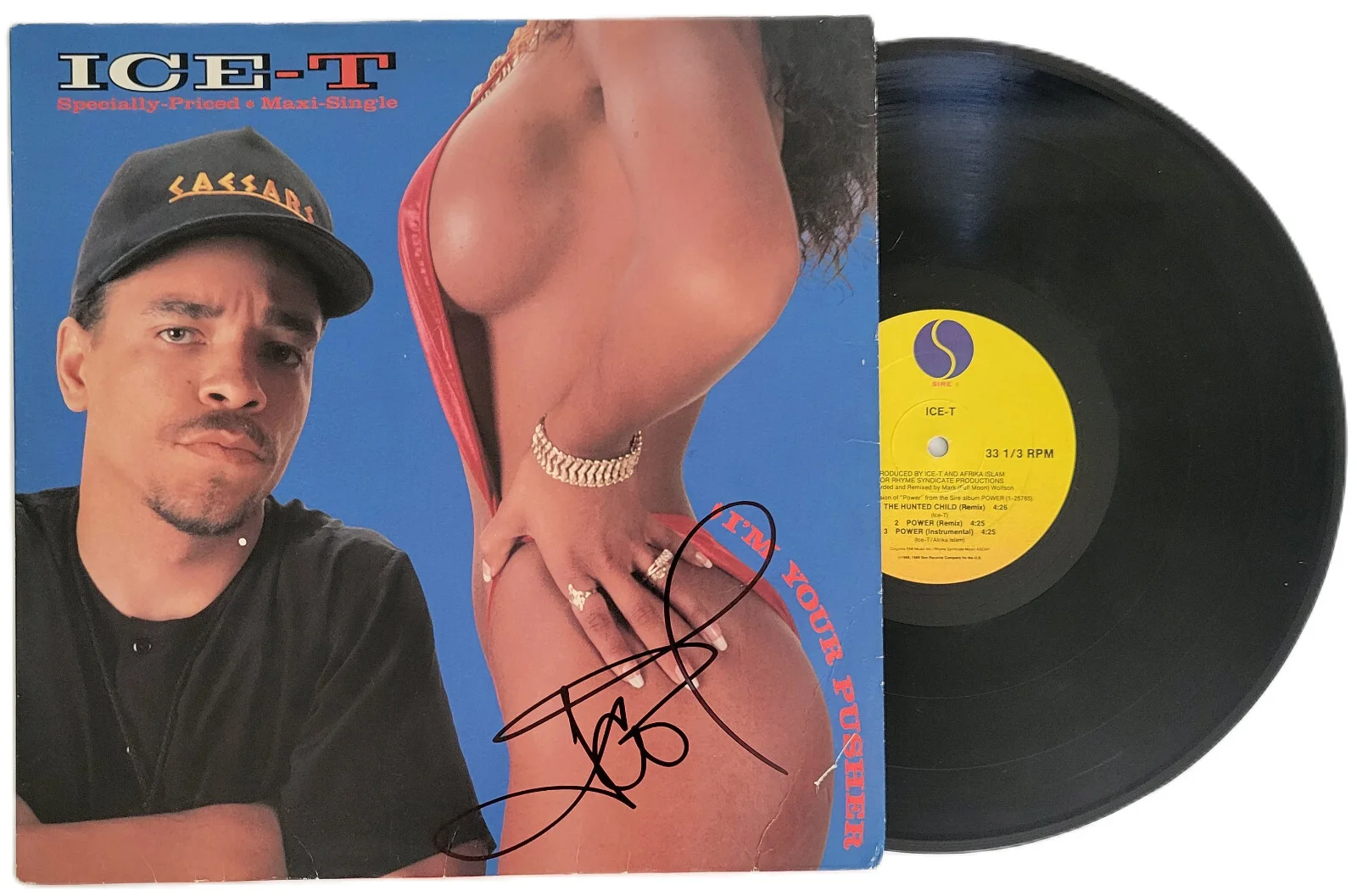 Ice T Signed I'm Your Pusher Album COA Exact Proof Autographed Vinyl Record, изображение 2