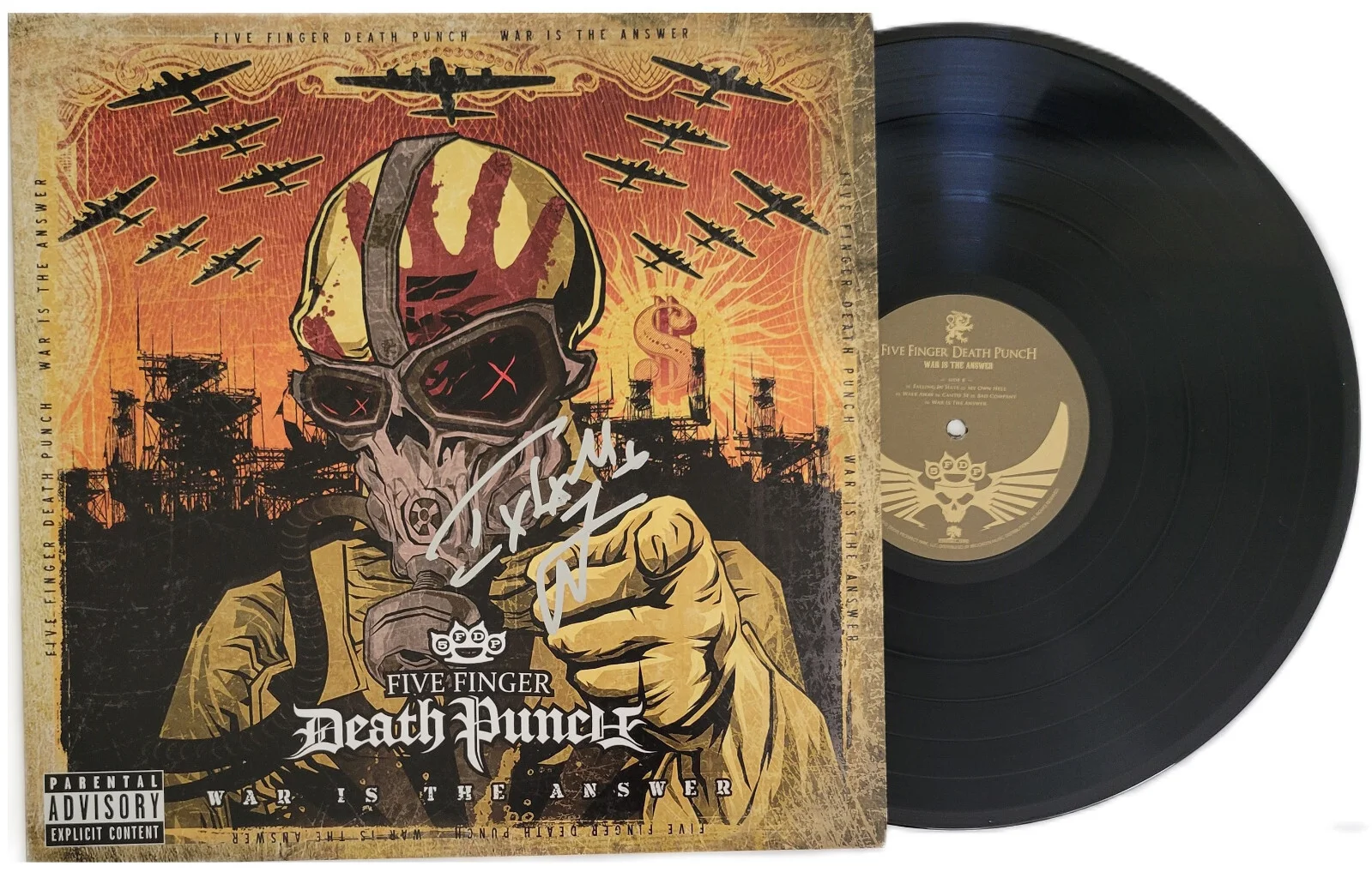 Ivan Moody Signed Five Finger Death Punch War is the Answer Album Proof Vinyl, изображение 2