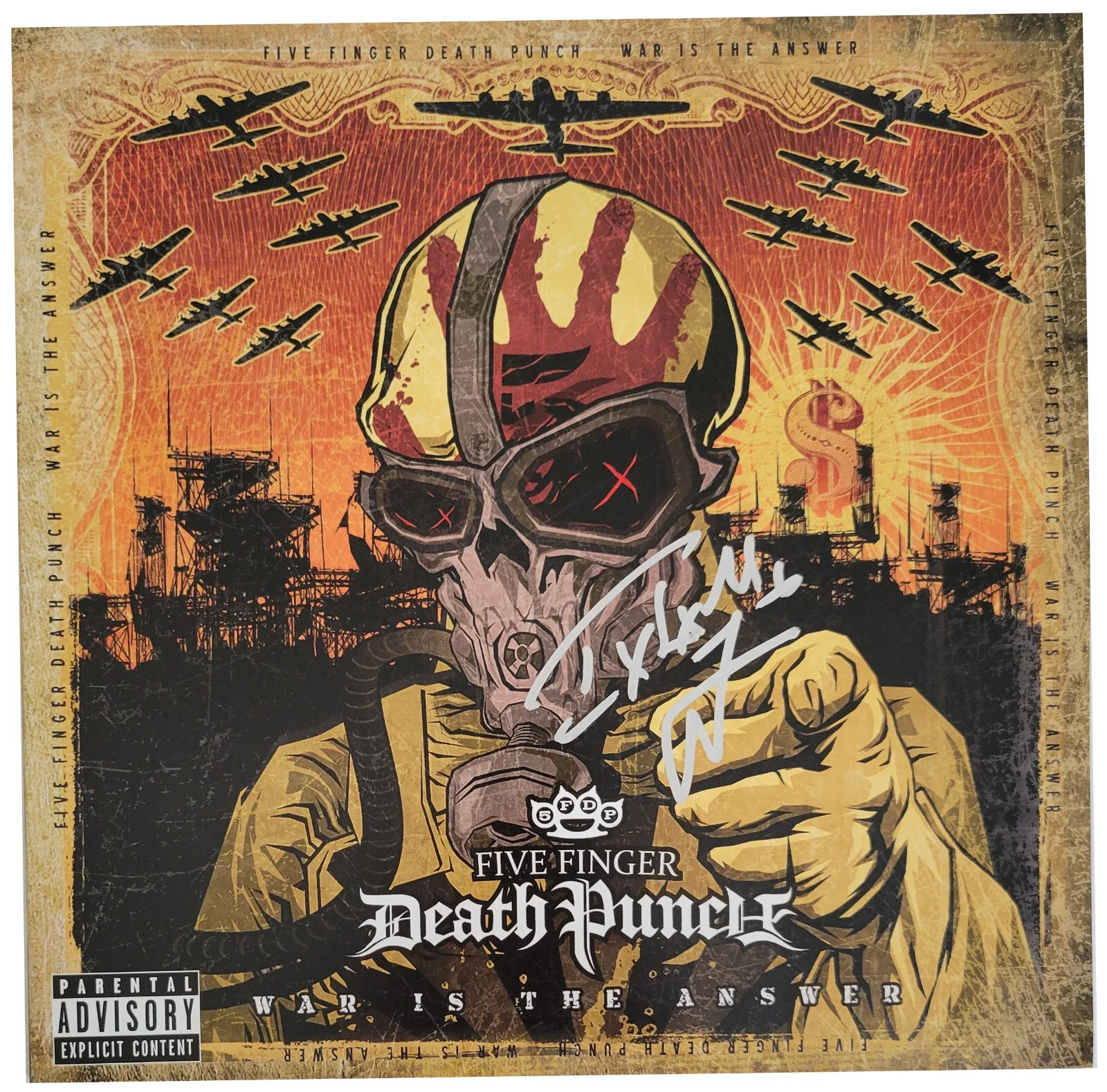 Ivan Moody Signed Five Finger Death Punch War is the Answer Album Proof Vinyl, изображение 3