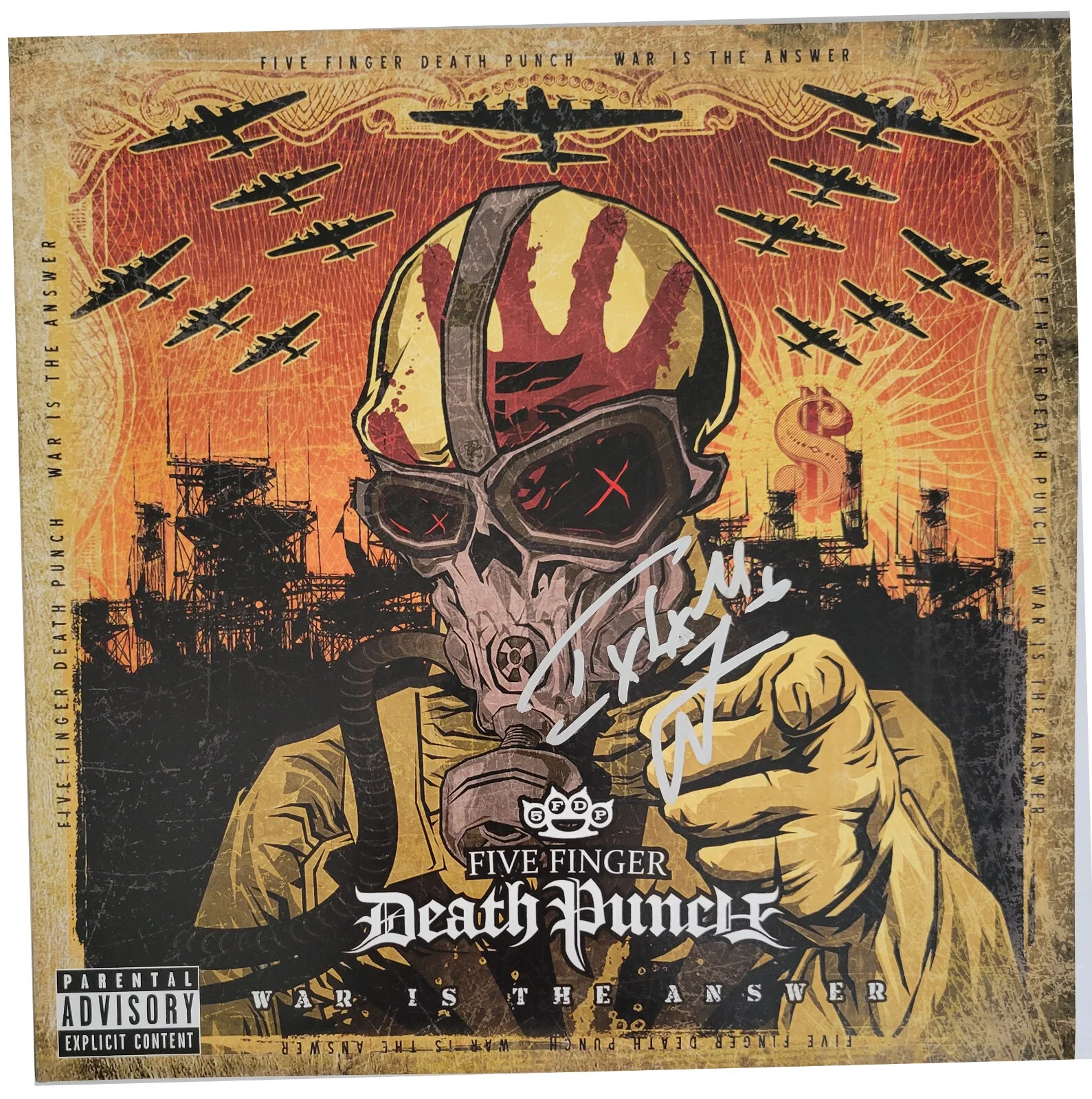 Ivan Moody Signed Five Finger Death Punch War is the Answer Album Proof Vinyl, изображение 4