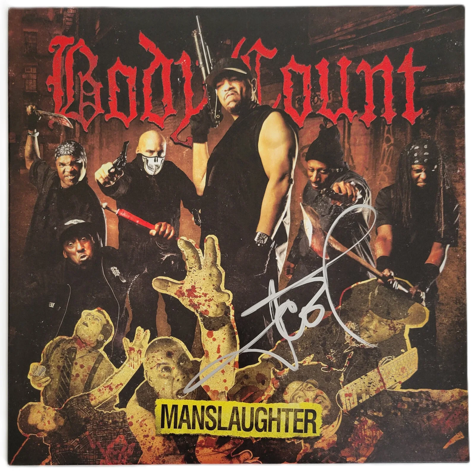 Ice T Signed Body Count Manslaughter Album COA Proof Autographed Vinyl Record, image 3