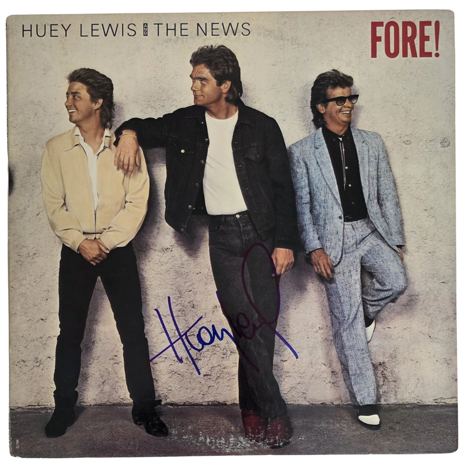 Huey Lewis Signed The News Fore! Album COA Exact Proof Autographed Vinyl Record, image 4