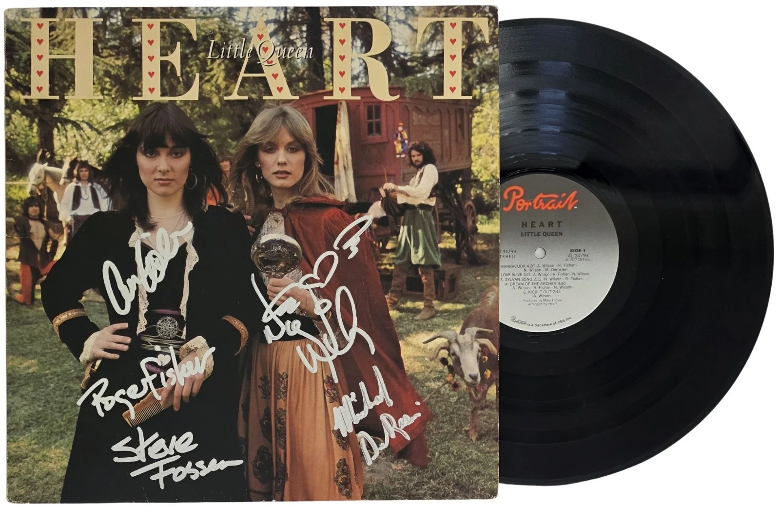 Heart Band Signed Little Queen Album Proof COA Autograph Vinyl Nancy Ann Wilson, изображение 2