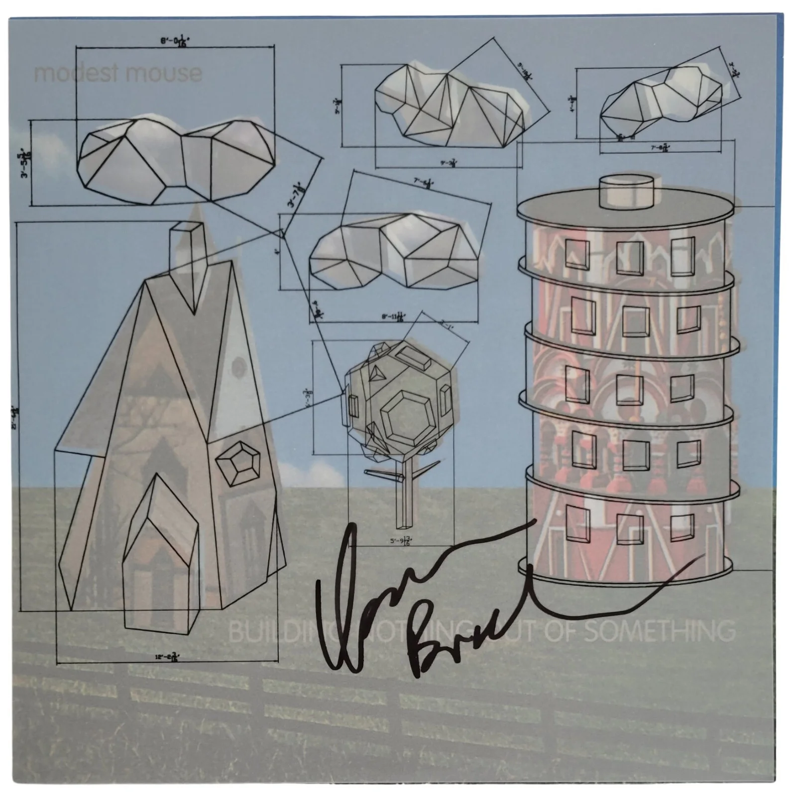 Isaac Brock Signed Modest Mouse Building Nothing Out.. Album Vinyl Record Proof, image 3