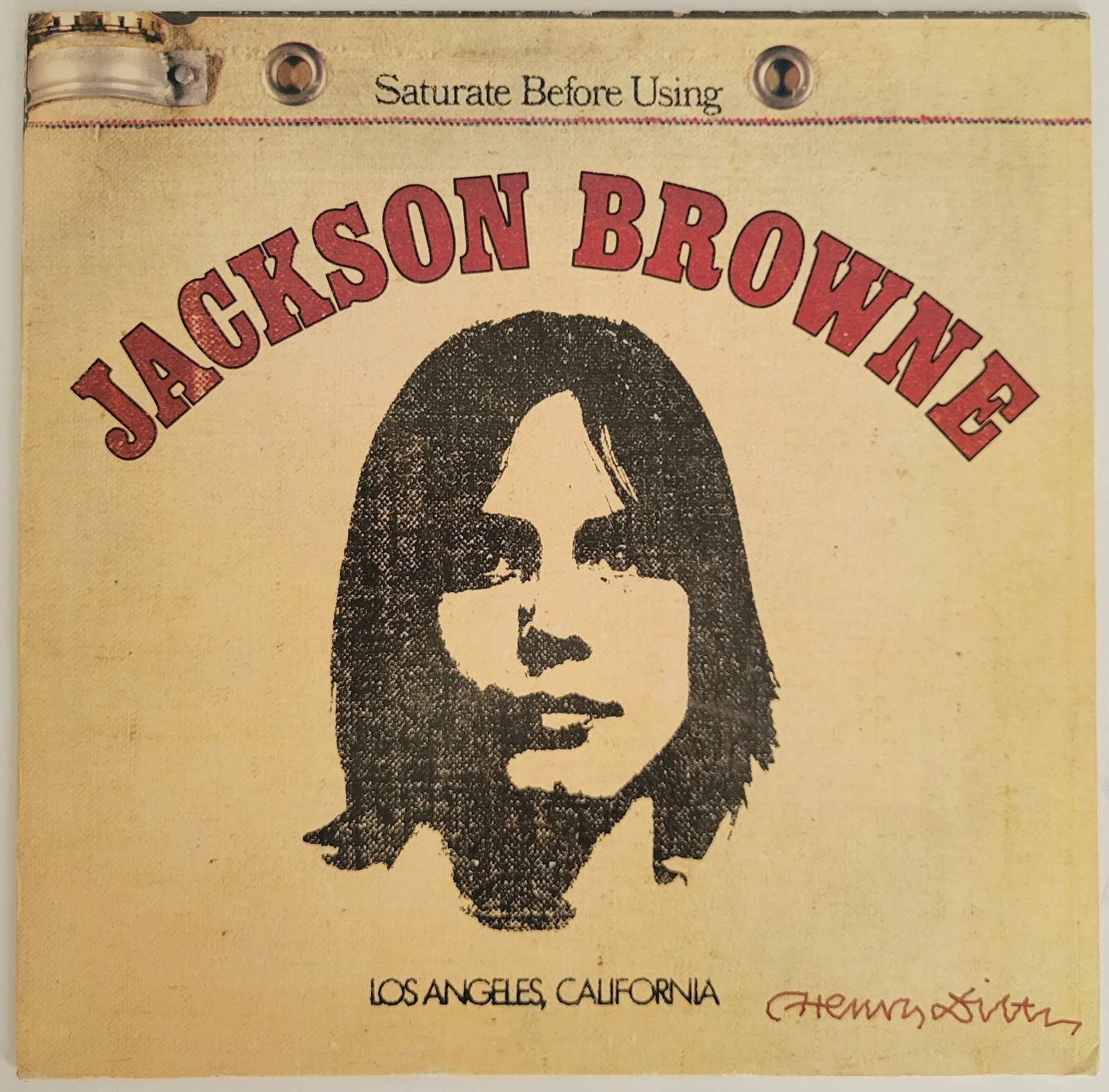 Henry Diltz signed Jackson Browne album vinyl record COA exact proof autographed, image 3