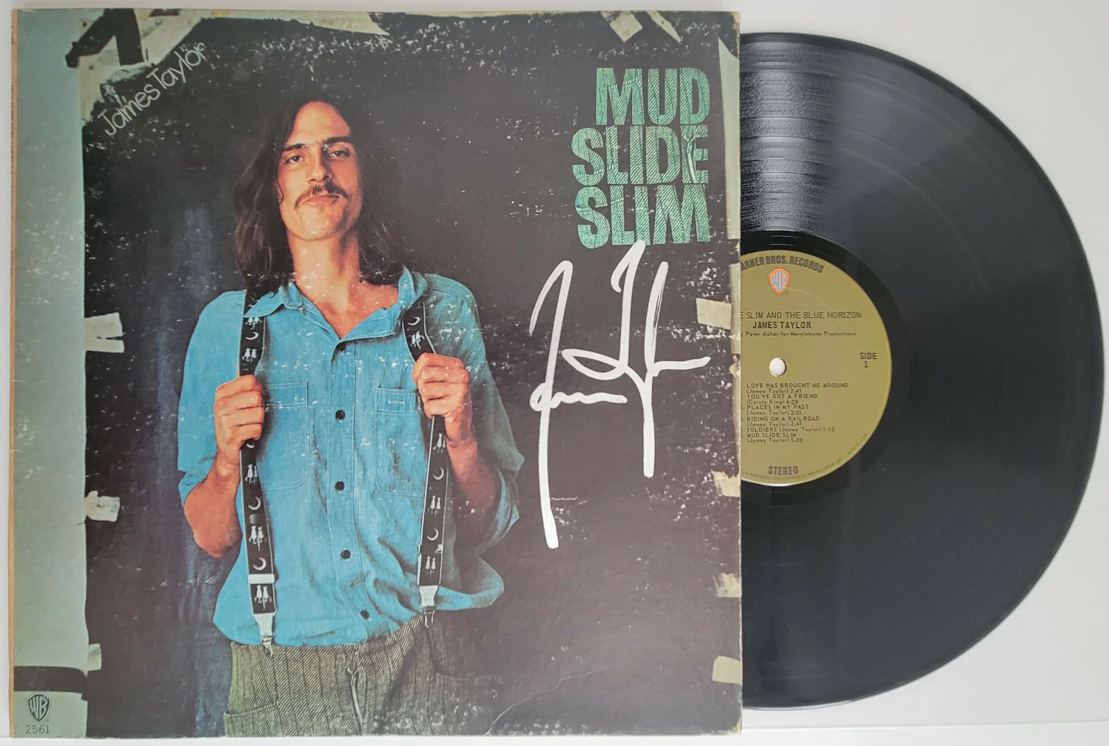 James Taylor signed autographed Mud Slide Slim and the Blue Horizon album proof, image 2