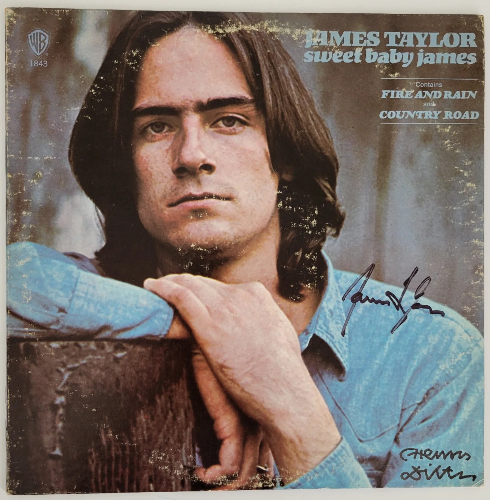 James Taylor Henry Diltz signed Sweet Baby James album vinyl record COA proof, изображение 3
