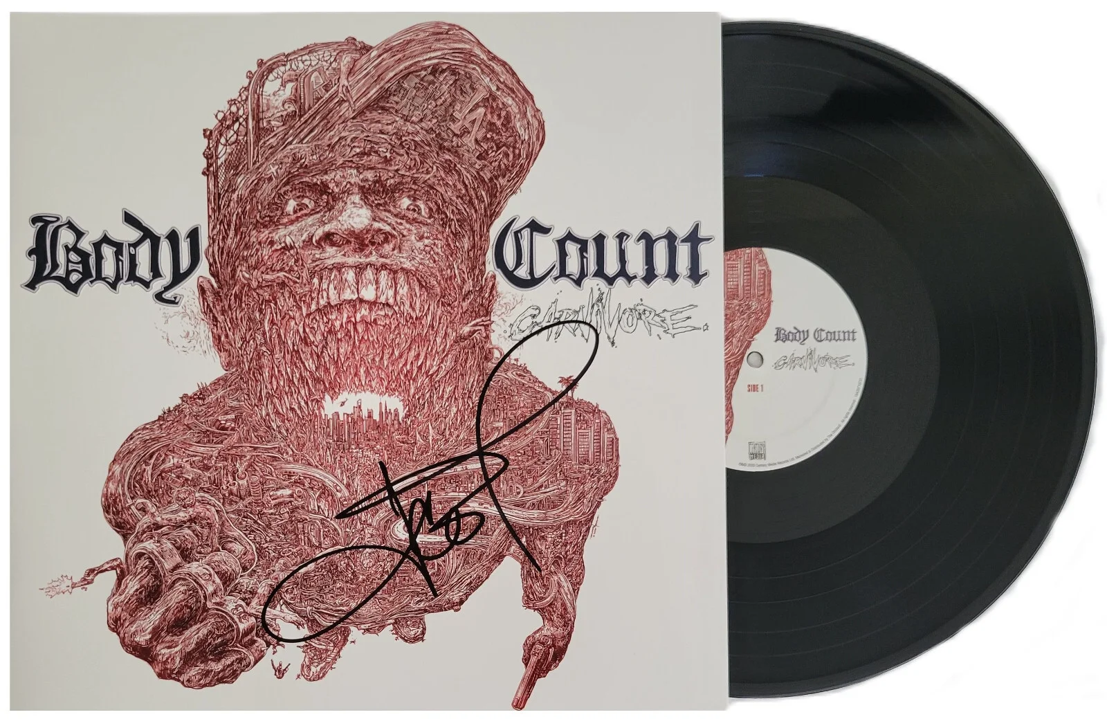 Ice T Signed Body Count Carnivore Album COA Exact Proof Autographed Vinyl Record, изображение 2