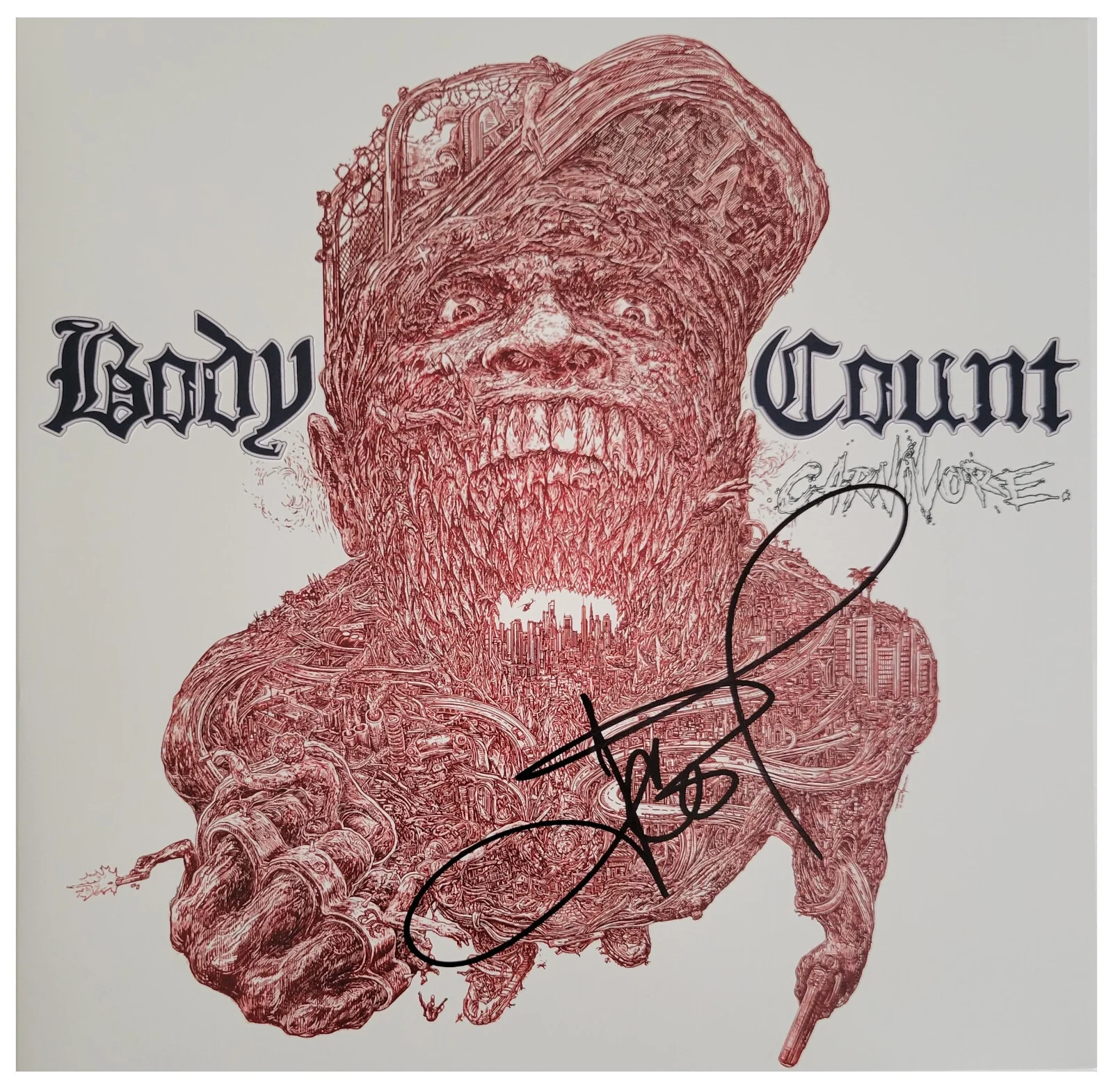Ice T Signed Body Count Carnivore Album COA Exact Proof Autographed Vinyl Record, изображение 3
