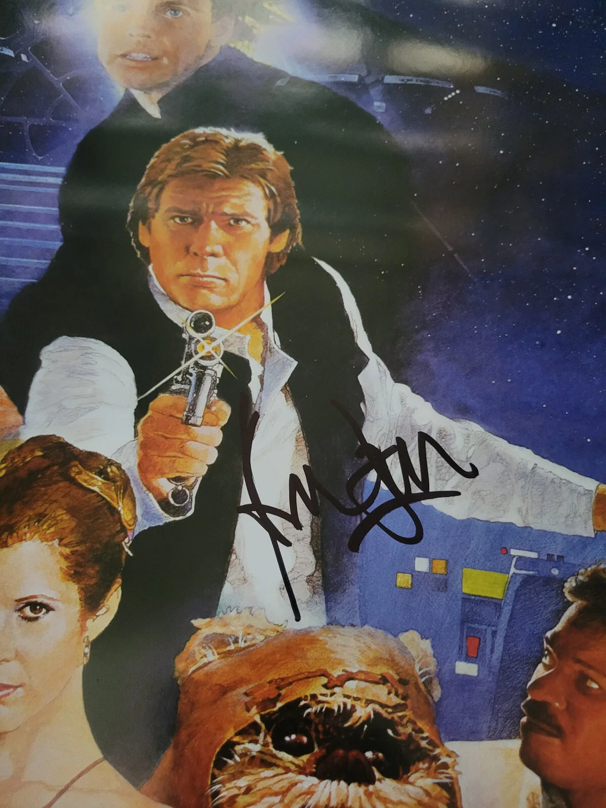 Harrison Ford — Harrison Ford Signed Star Wars Return of the Jedi 27x39 Poster Proof Autographed, изображение 3
