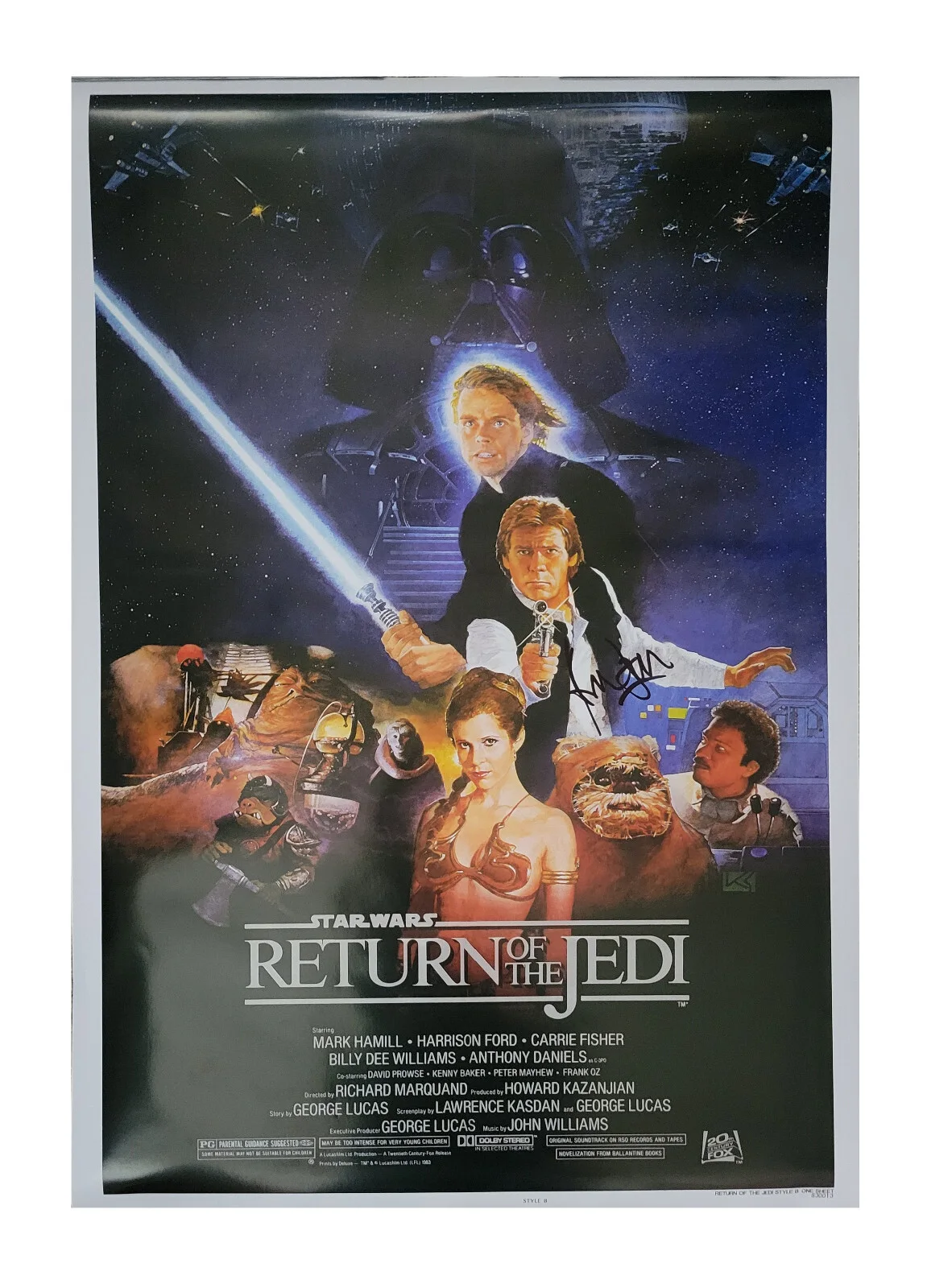 Harrison Ford — Harrison Ford Signed Star Wars Return of the Jedi 27x39 Poster Proof Autographed, изображение 4