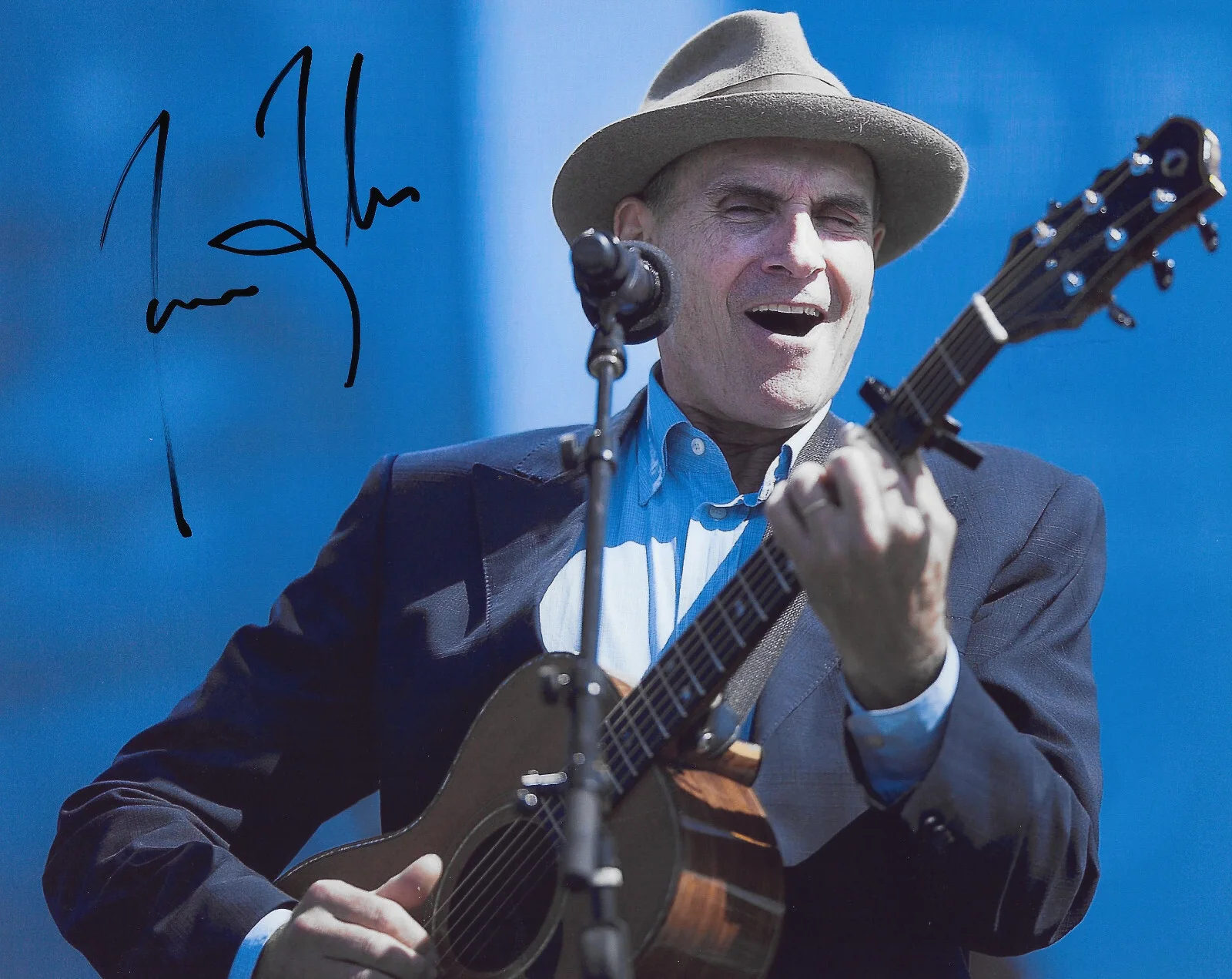 James Taylor singer guitarist signed 8x10 photo COA Proof auto, Sweet Baby James, изображение 2