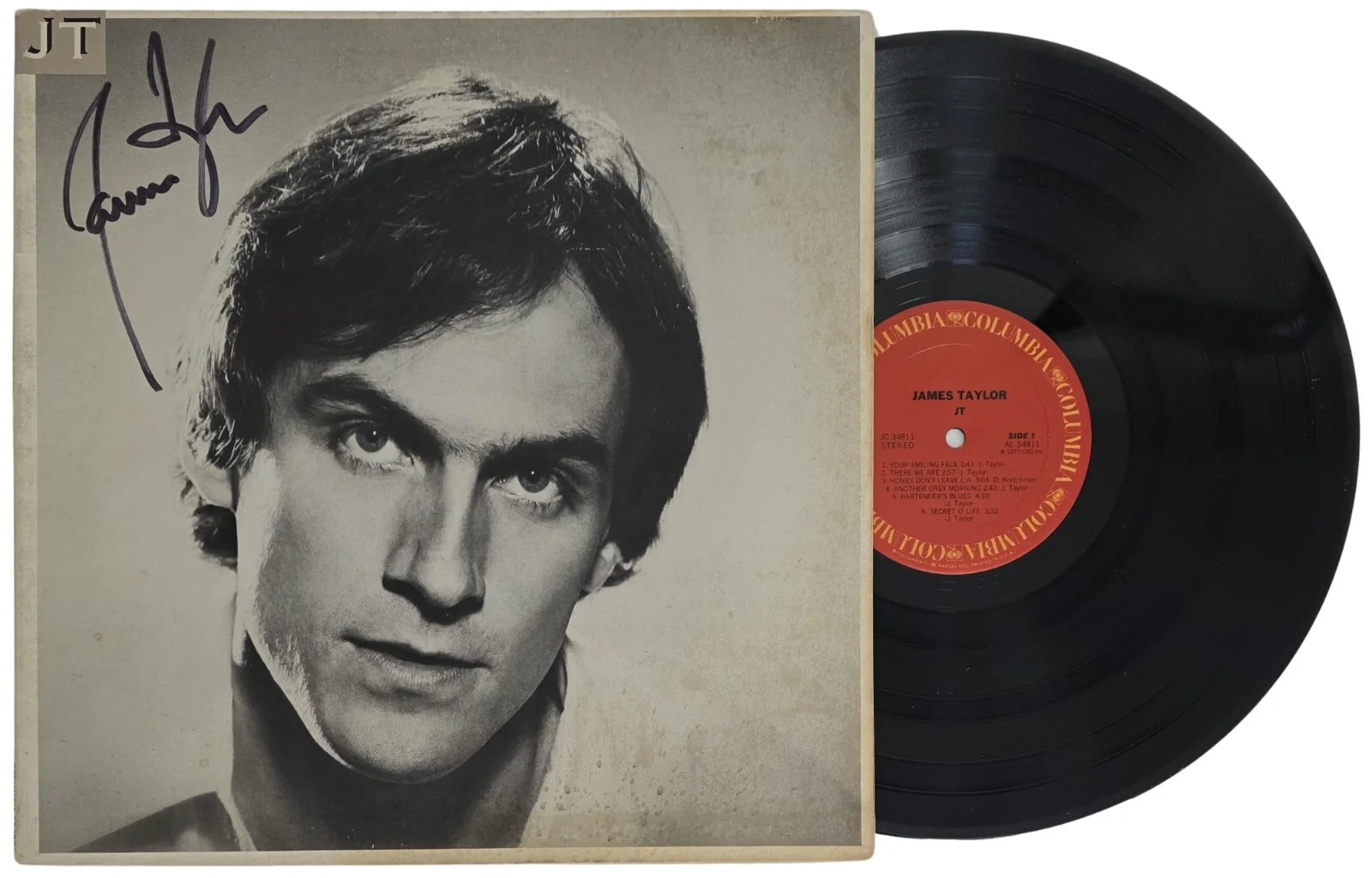 James Taylor Signed JT Album COA Exact Proof Autographed Vinyl Record, изображение 2