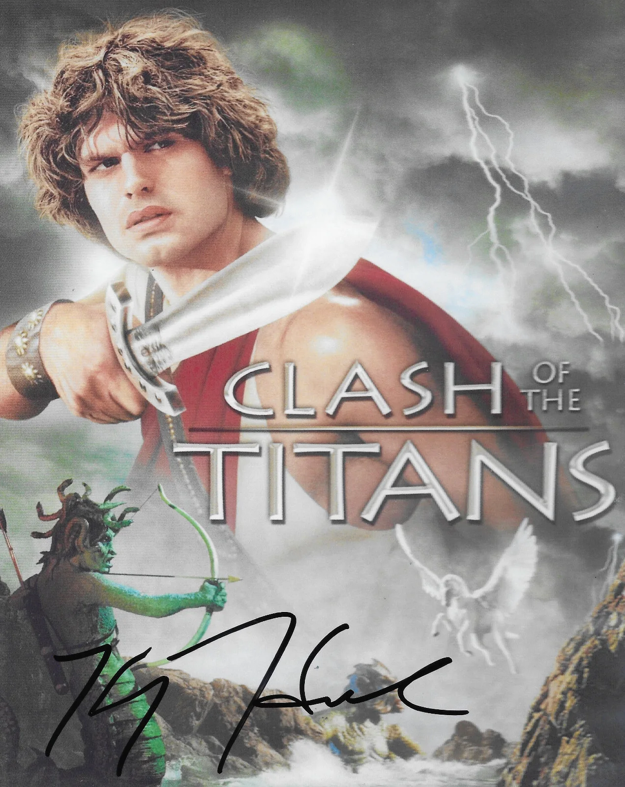 Harry Hamlin — Harry Hamlin Actor Signed Clash of the Titans 8x10 Photo Proof COA Autographed., image 2