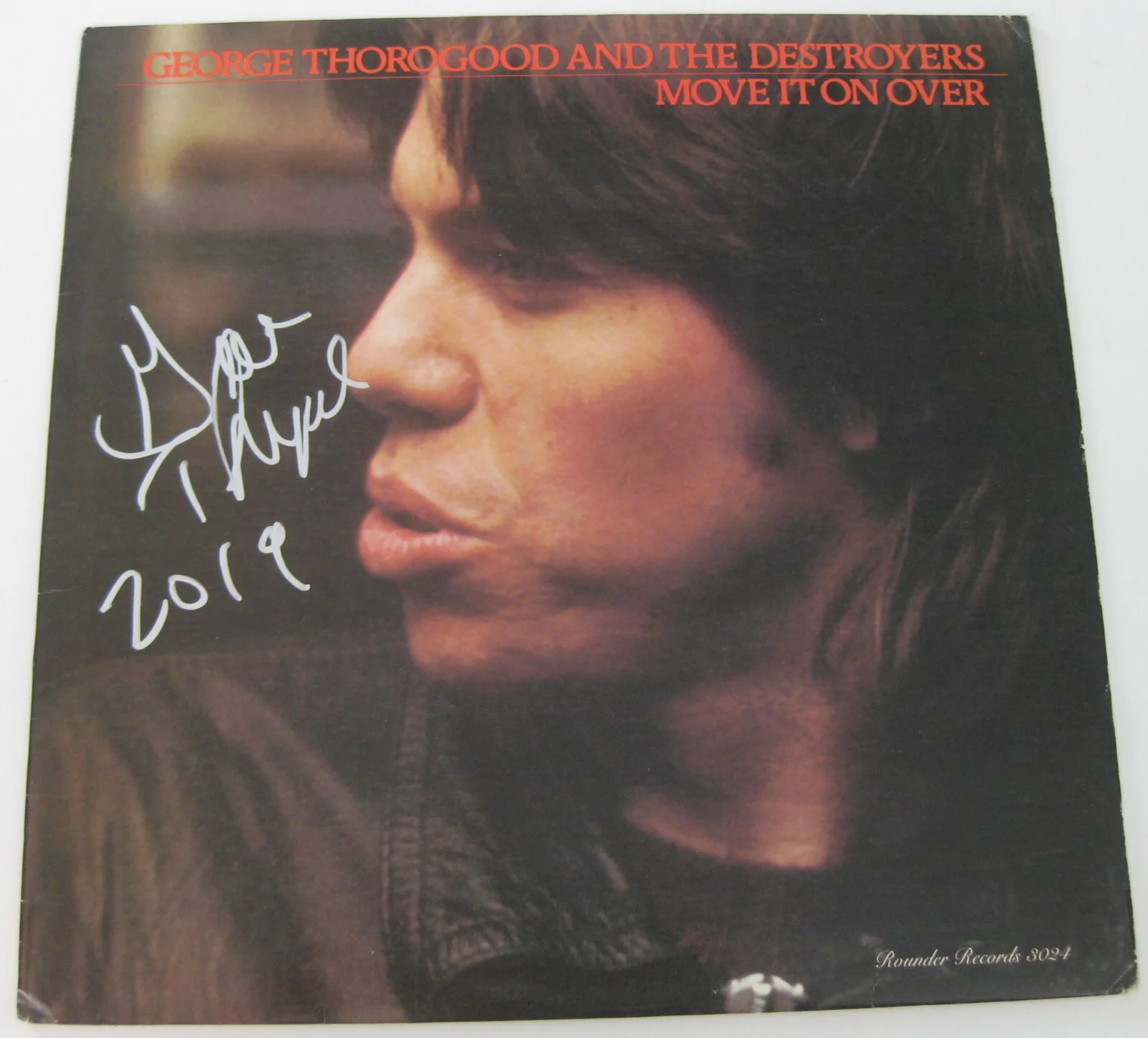 George Thorogood signed Move on over album vinyl record exact Proof Beckett COA, изображение 2