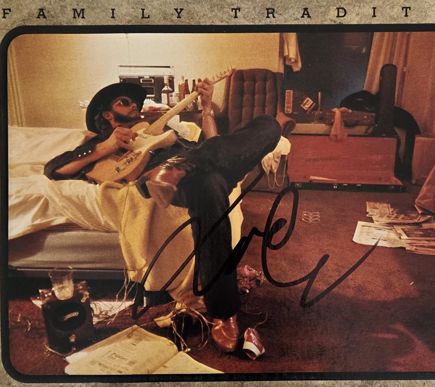 Hank Williams Jr Signed Family Tradition Album COA Proof Autograph Vinyl Record, изображение 4