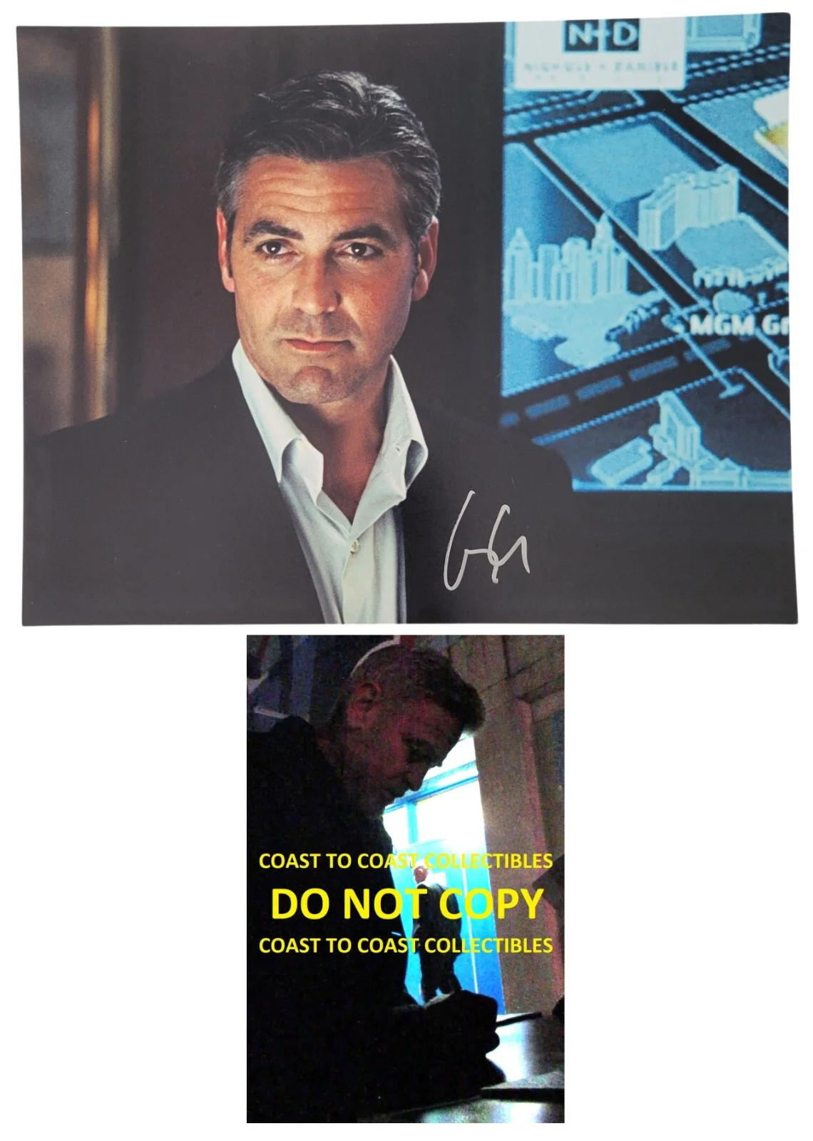 George Clooney — Foto firmada por George Clooney Oceans Eleven 11x14 certificado de autenticidad prueba autografiada