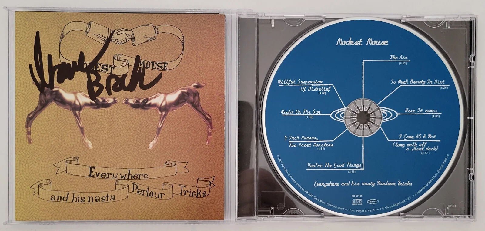 Isaac Brock signed Modest Mouse Everywhere And His Nasty Parlour CD COA Proof, изображение 3