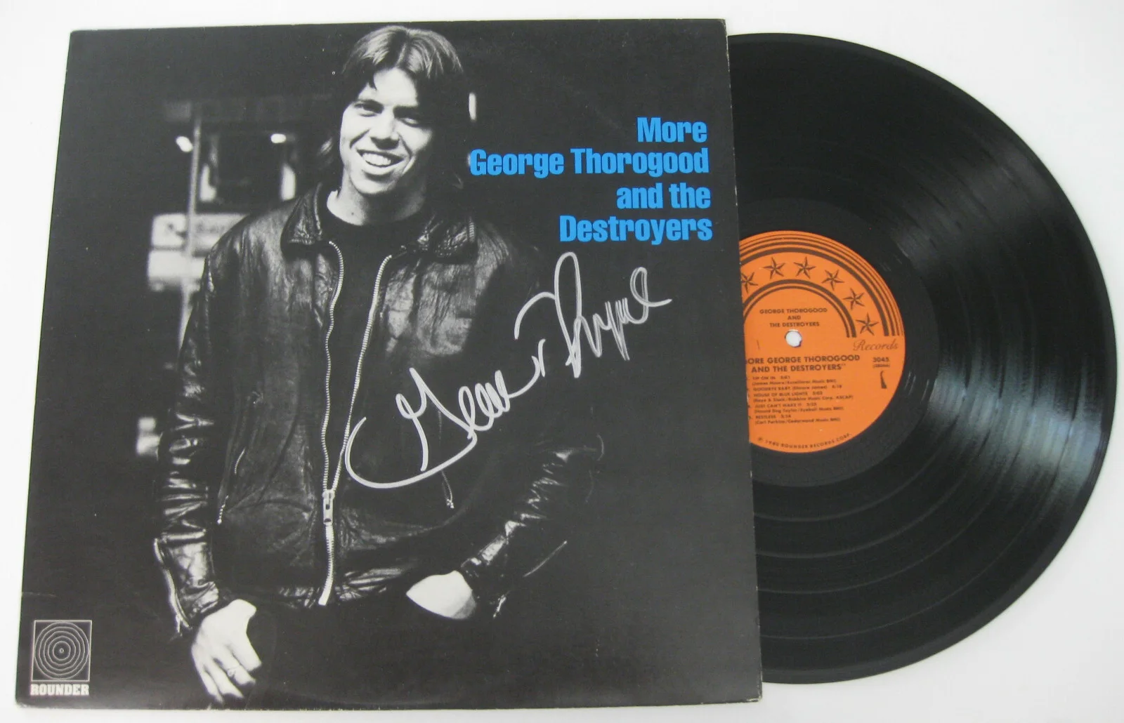 George Thorogood autographed More album vinyl record COA exact Proof Beckett BAS, image 3