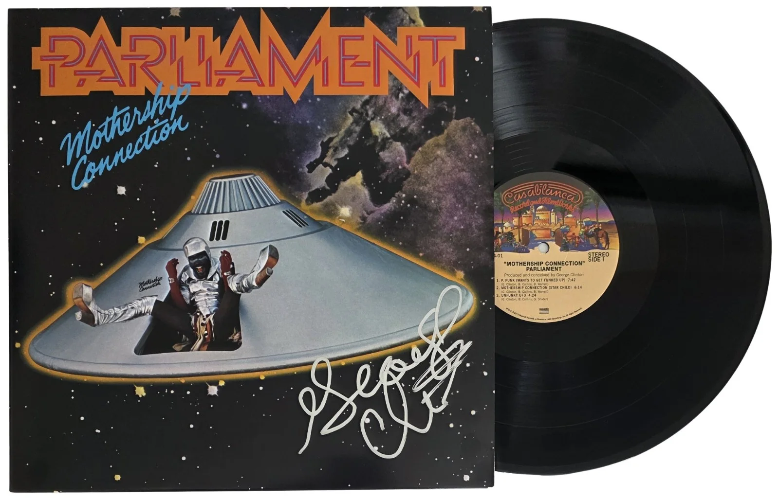 George Clinton Signed Mothership Connection Album COA Proof Autographed Vinyl, image 5