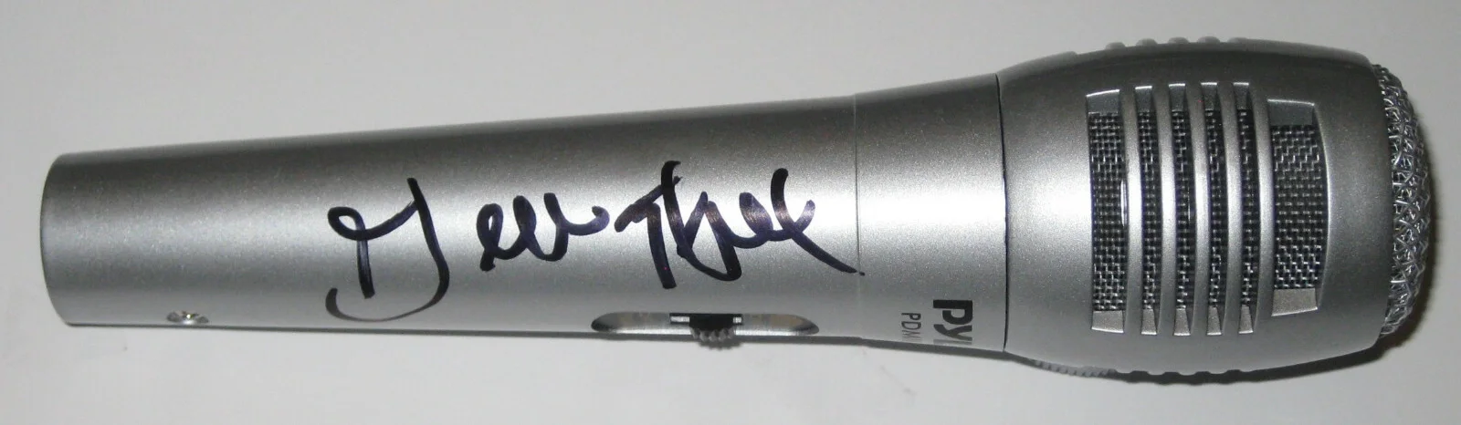 George Thorogood signed microphone mic Bad to the Bone exact proof Beckett COA, image 2