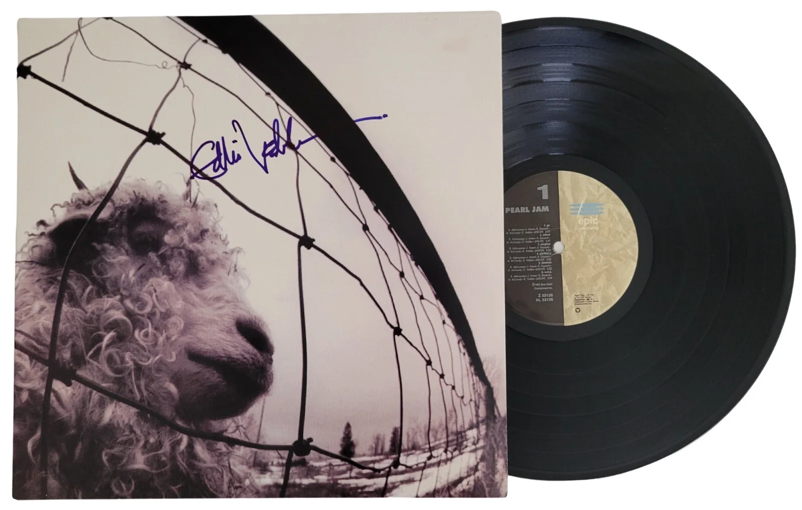 Eddie Vedder signed Pearl Jam Vs. album COA proof autograph vinyl record Beckett, изображение 2