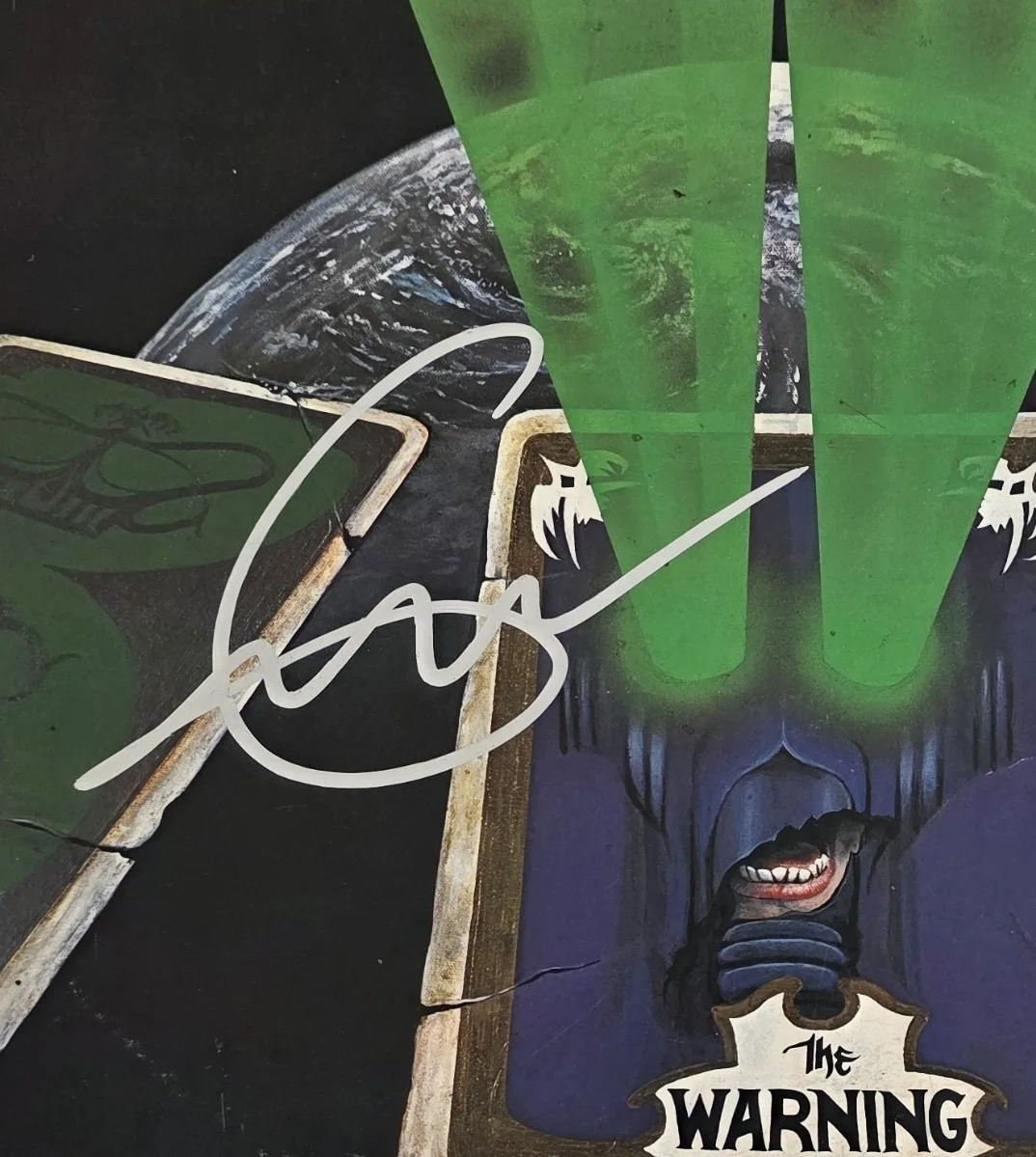 Geoff Tate Signed Queensryche The Warning Album COA Proof Autographed Vinyl, изображение 4
