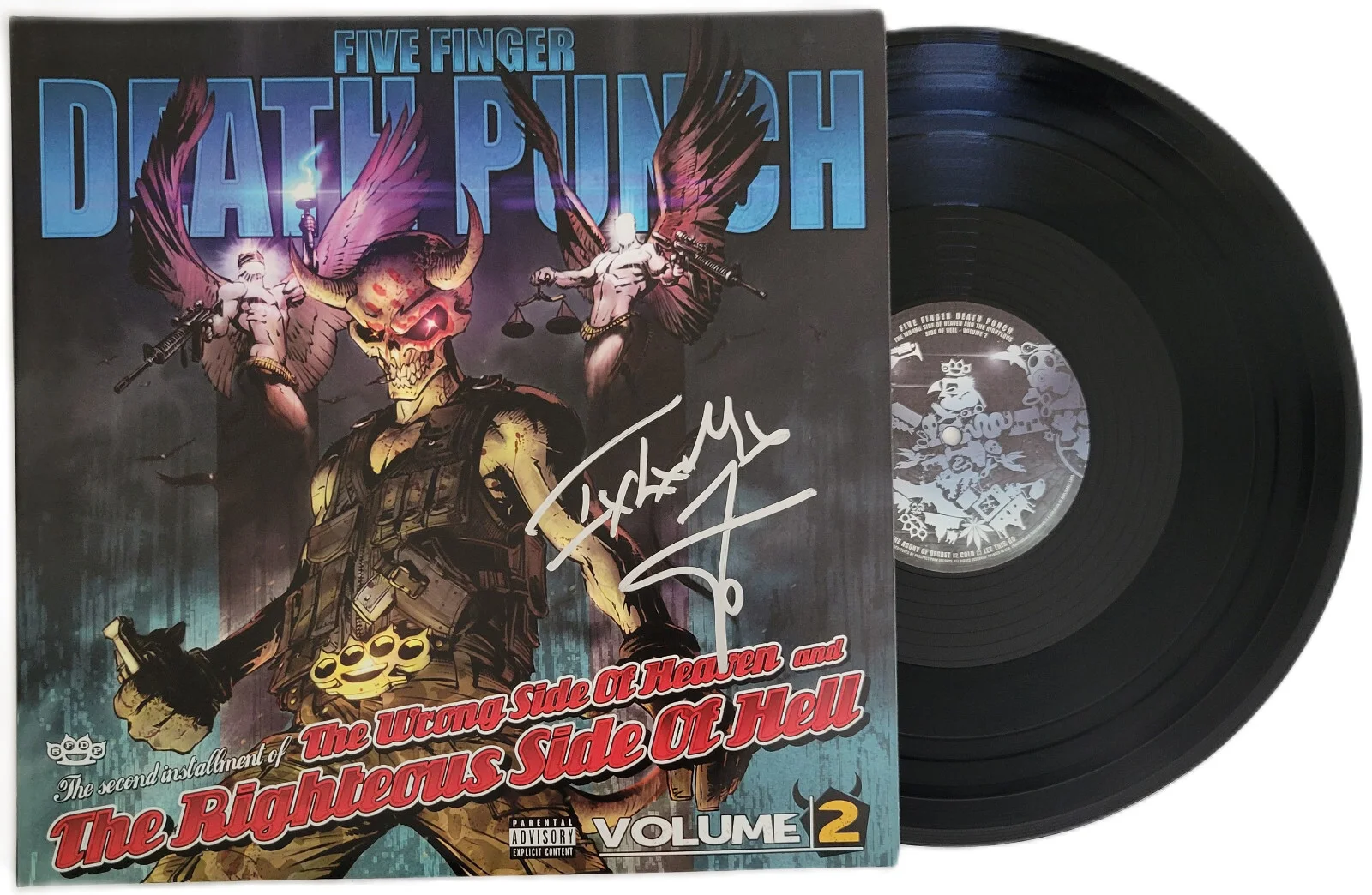 Ivan Moody Signed Five Finger Death Punch The Wrong Side.. Album COA Proof Vinyl, image 2