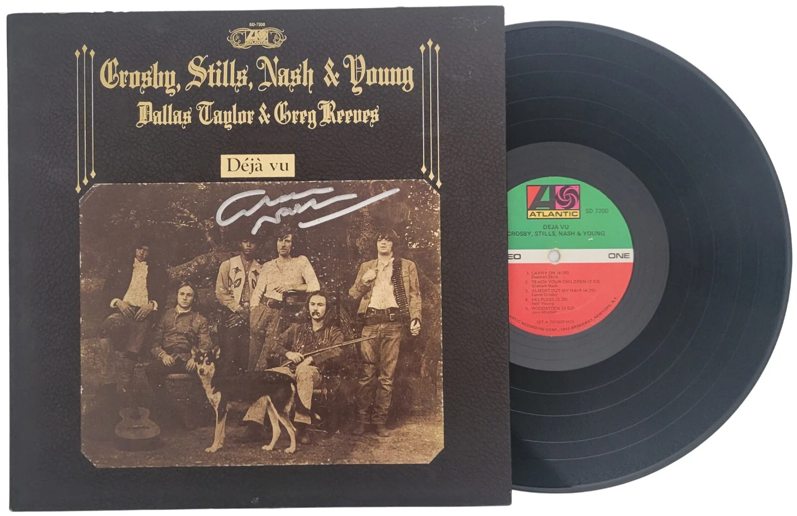 Graham Nash Signed Crosby Stills Nash & Young Deja Vu Album Vinyl COA Proof, image 2