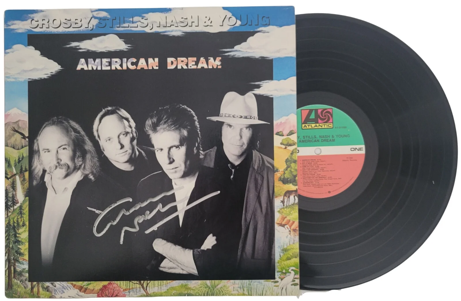 Graham Nash Signed Crosby Stills Nash & Young American Dream Album COA Proof, изображение 2