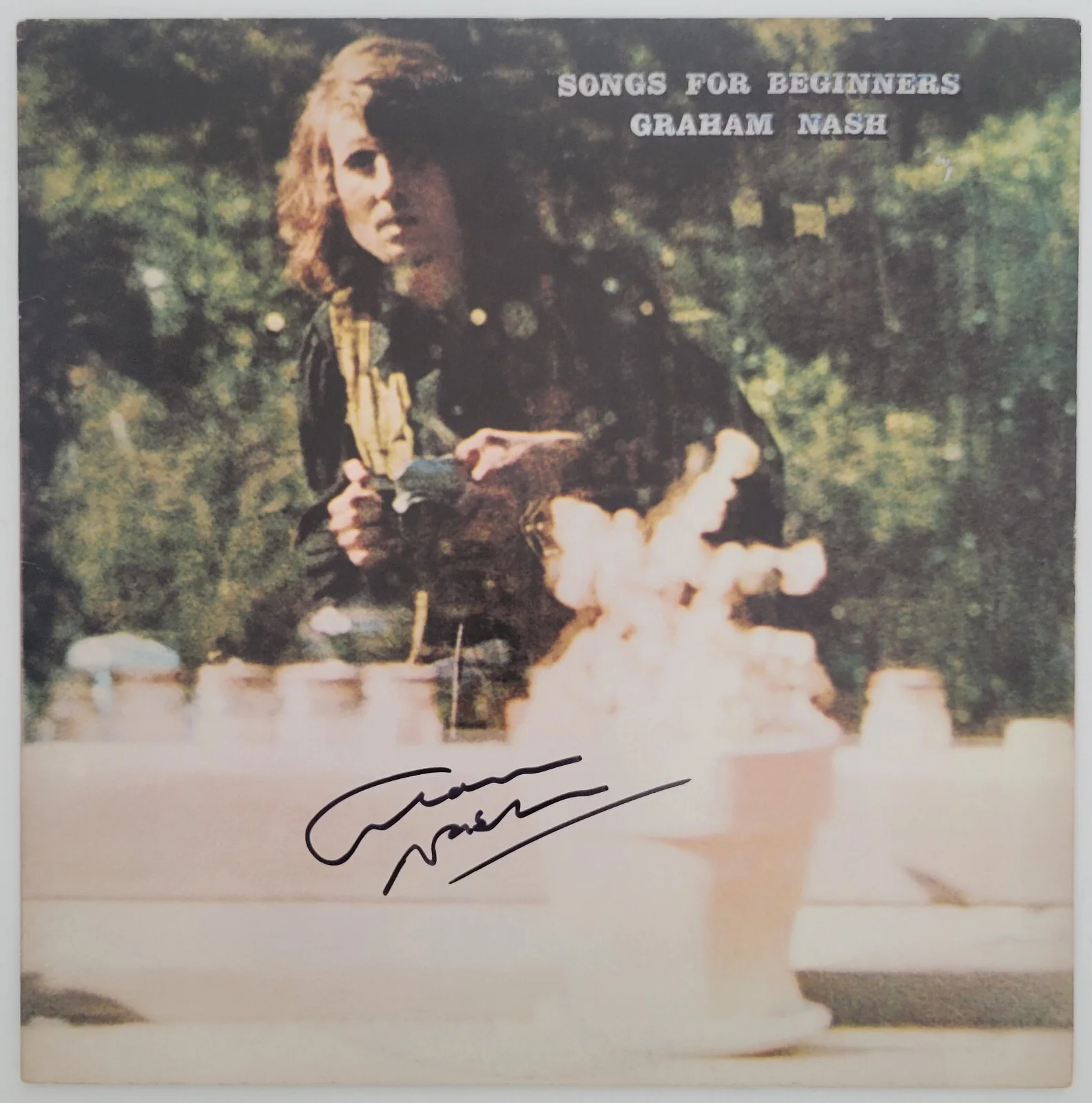 Graham Nash Signed Songs For Beginners Album Vinyl Record COA Proof autographed, image 3