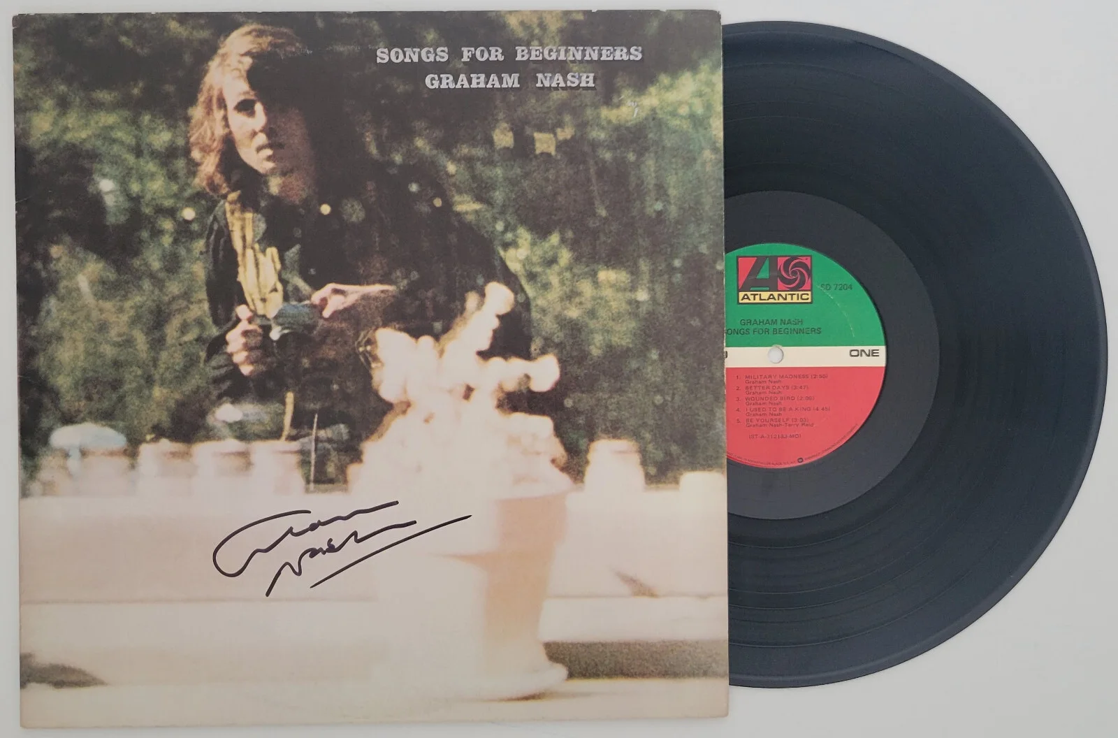 Graham Nash Signed Songs For Beginners Album Vinyl Record COA Proof autographed, image 5
