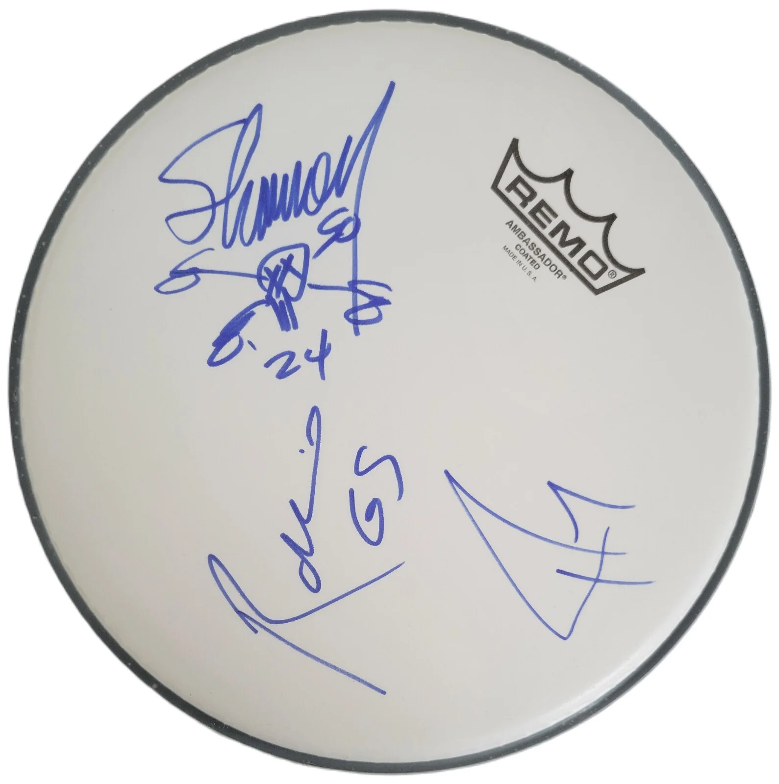 Godsmack Band Signed Drumhead COA Proof Autographed Larkin,Rombola,Merrill, image 3