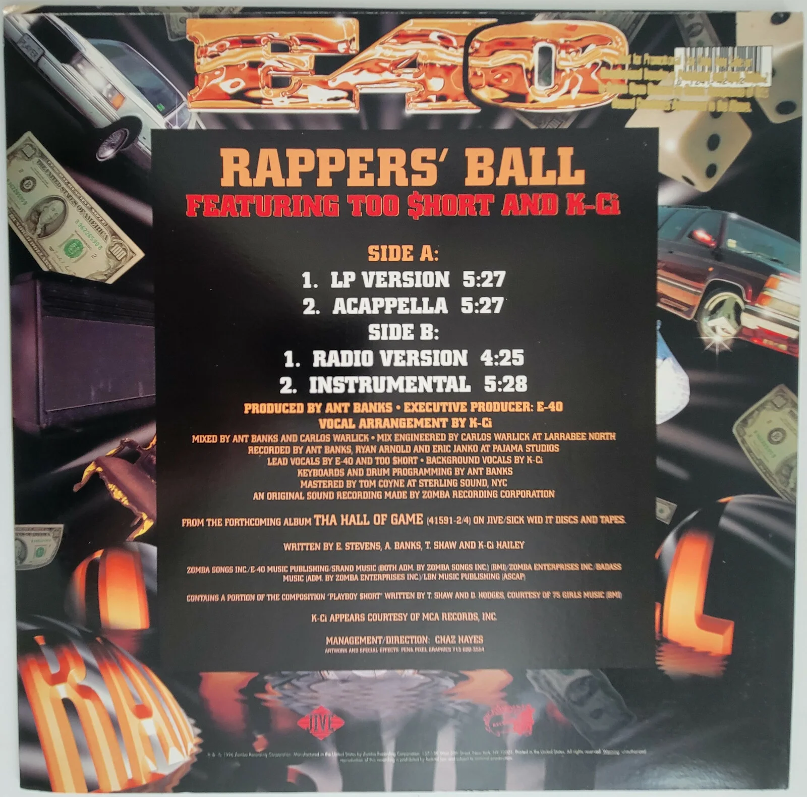 Earl Stevens E40 signed autographed Rappers Ball album vinyl COA exact proof, изображение 4
