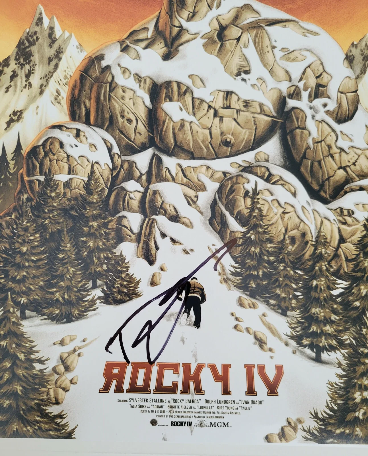 Dolph Lundgren — Dolph Lundgren signed Rocky IV Ivan Drago 12x18 photo COA exact Proof autograph, изображение 3