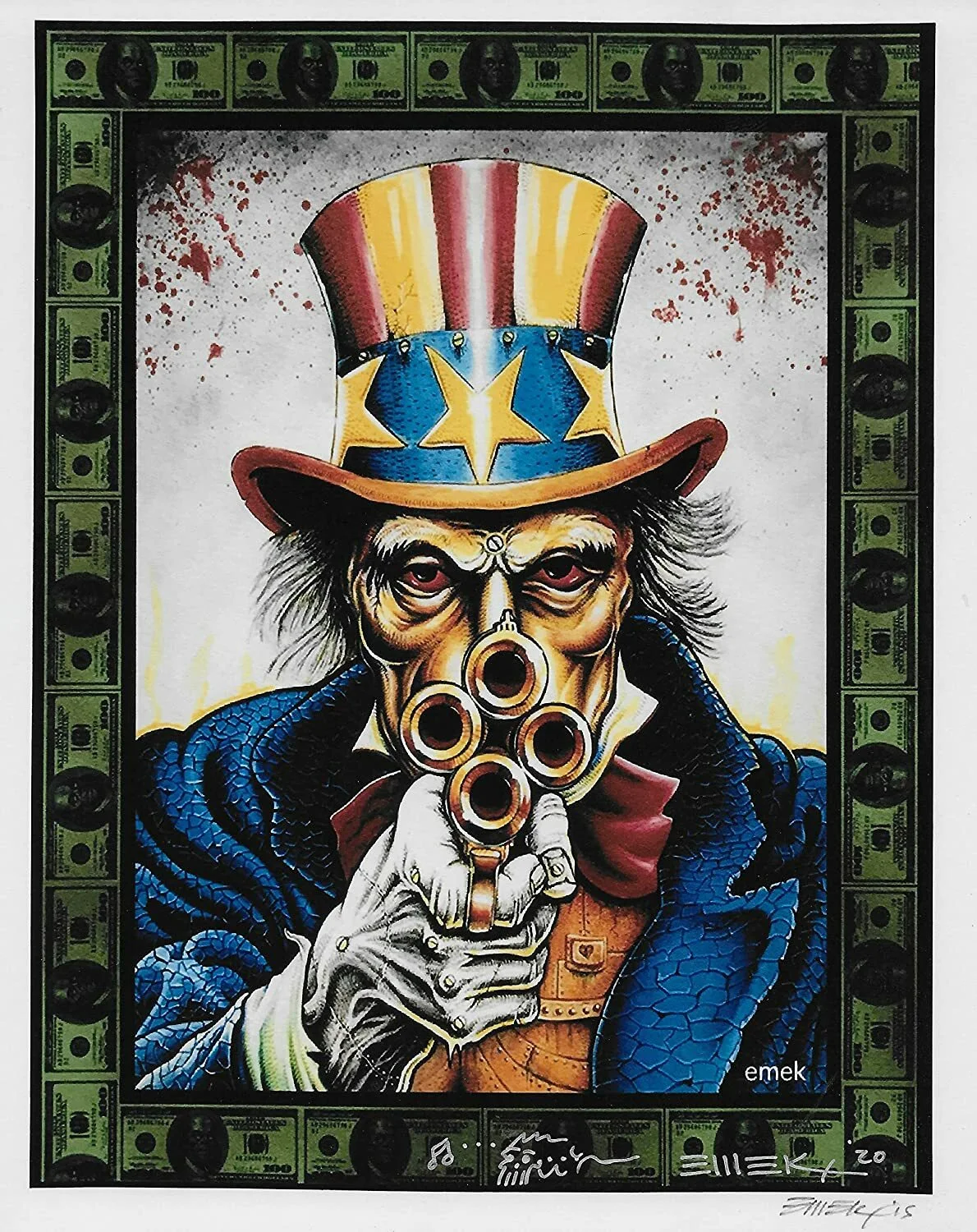 Emek Golan — Emek Golan gig poster artist illustrator signed 8x10 photo COA exact proof, изображение 2