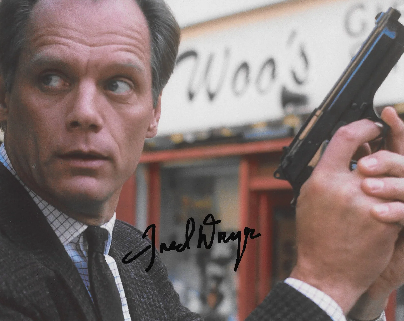 Fred Dryer — Fred Dryer Signed Hunter Sgt Rick Hunter 8x10 photo Exact Proof COA Autographed!, изображение 2