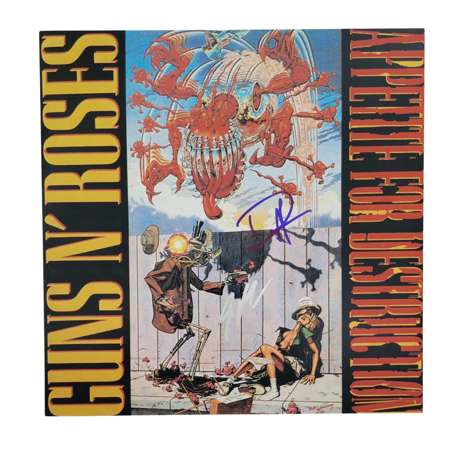 Duff McKagan & Steve Adler Signed GNR Appetite for Destruction 12x12 Photo Proof, image 3